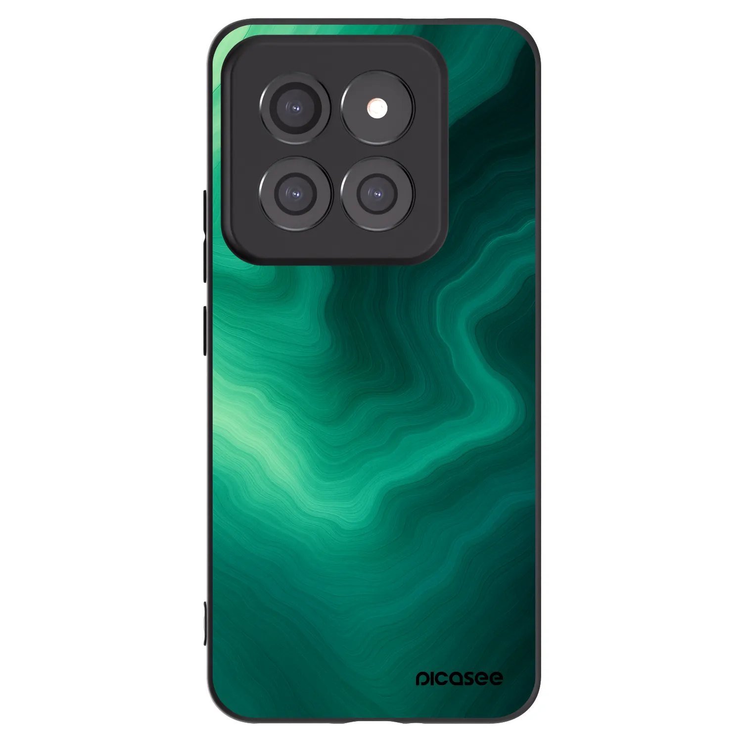 Picasee silikonowe czarne etui na Xiaomi 14 Pro - Malachite