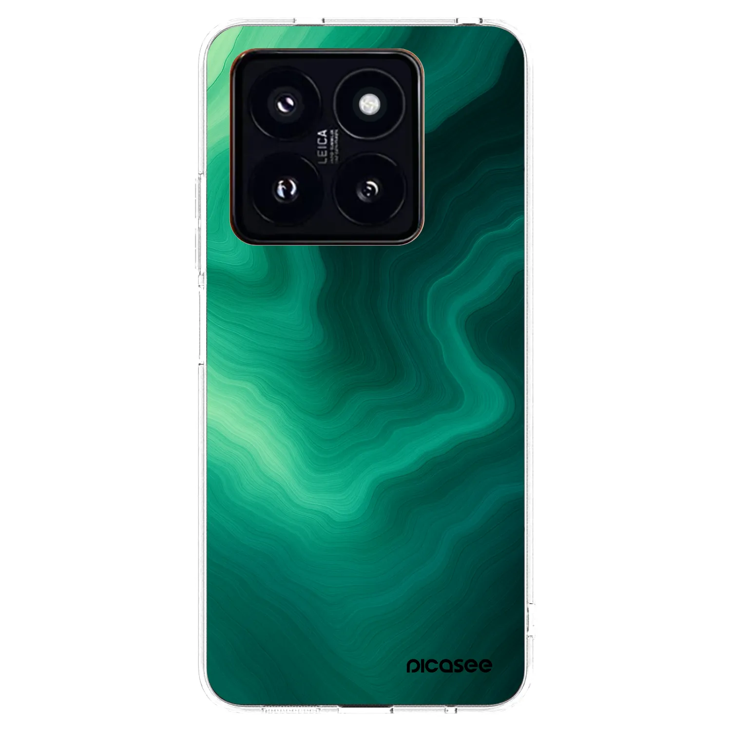 Picasee silikonowe przeźroczyste etui na Xiaomi 14 Pro - Malachite