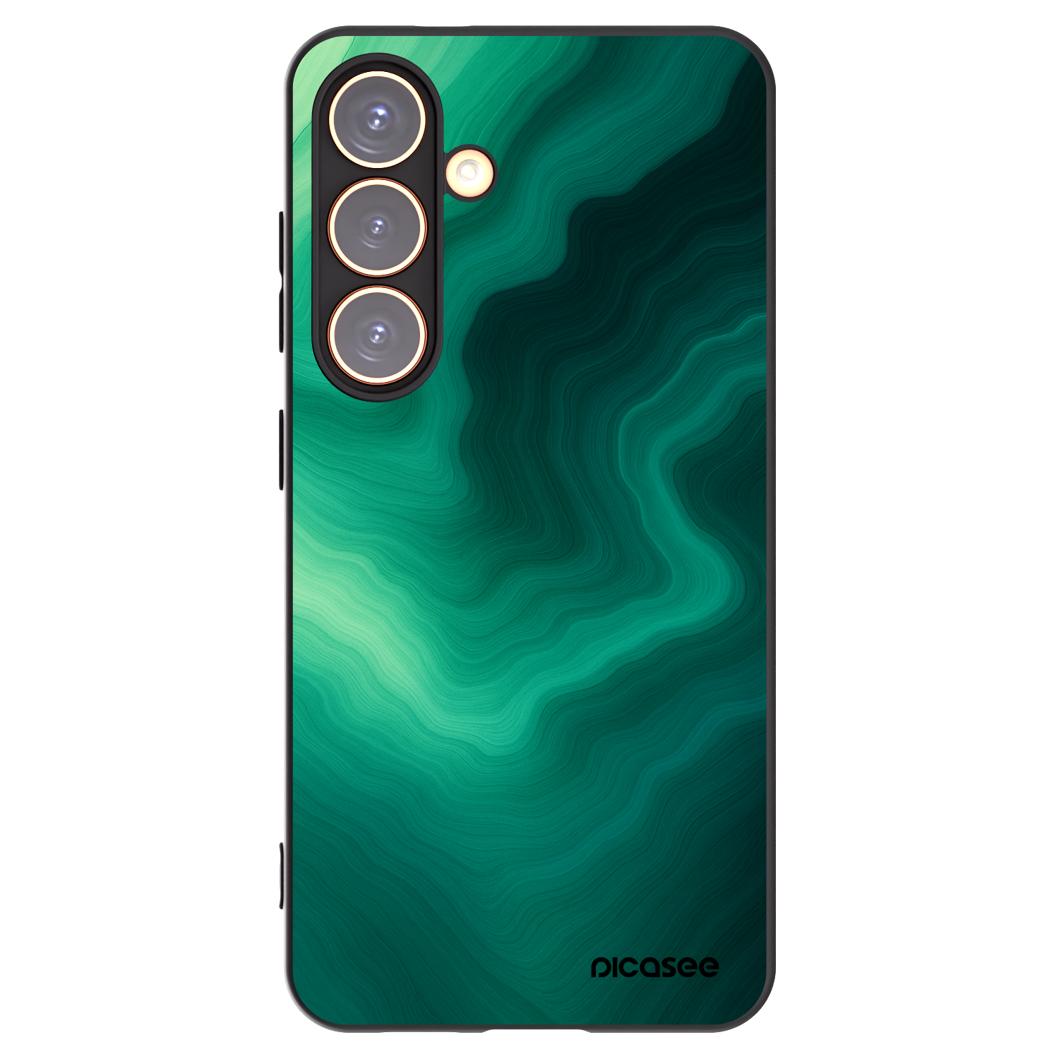 Picasee silikonowe czarne etui na Samsung Galaxy S24 S921B 5G - Malachite