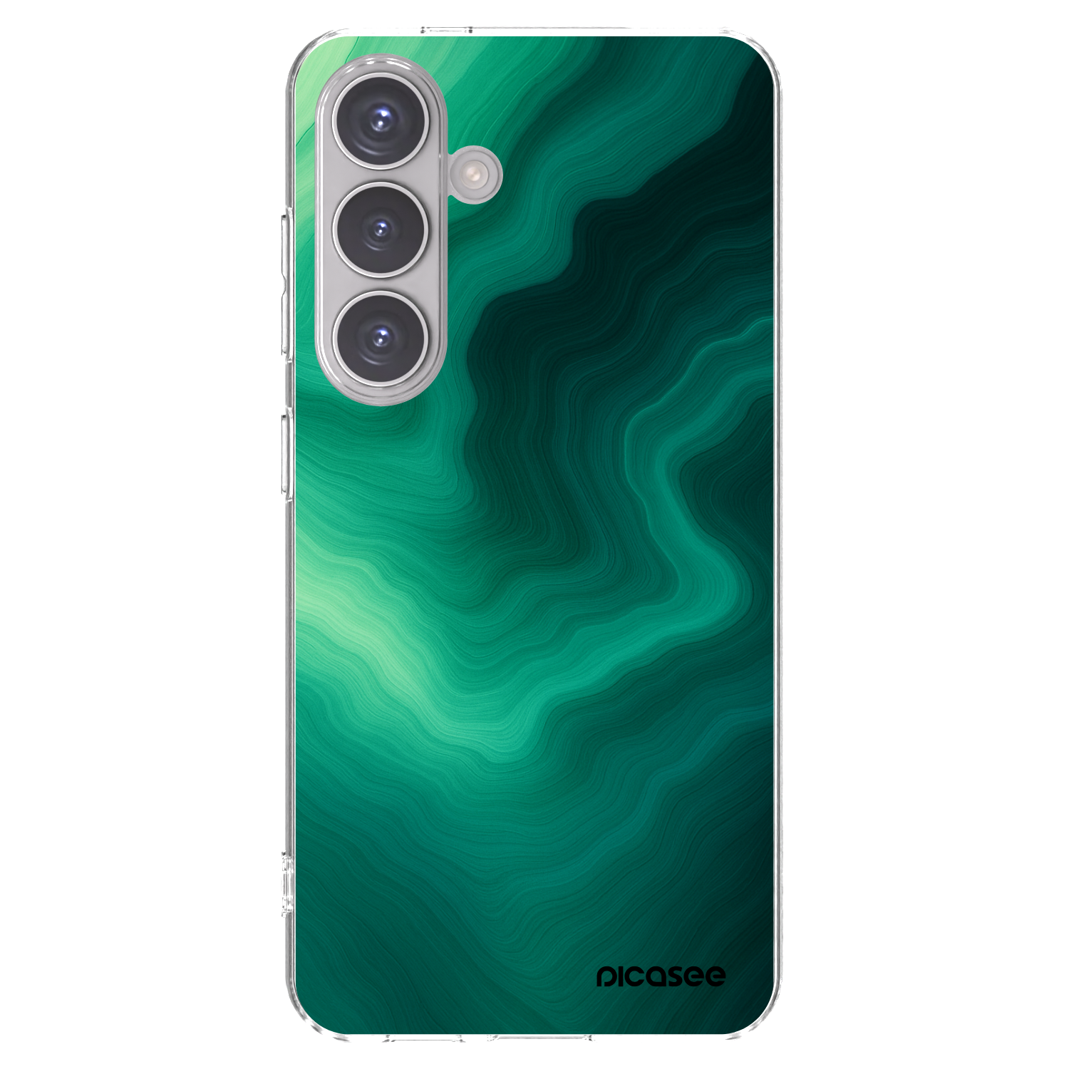Picasee silikonowe przeźroczyste etui na Samsung Galaxy S24 S921B 5G - Malachite