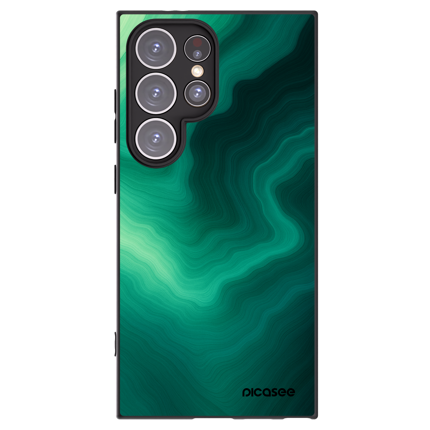 Picasee silikonowe czarne etui na Samsung Galaxy S24 Ultra S928B 5G - Malachite