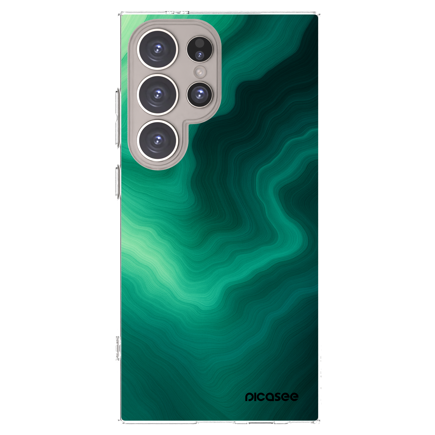 Picasee silikonowe przeźroczyste etui na Samsung Galaxy S24 Ultra S928B 5G - Malachite