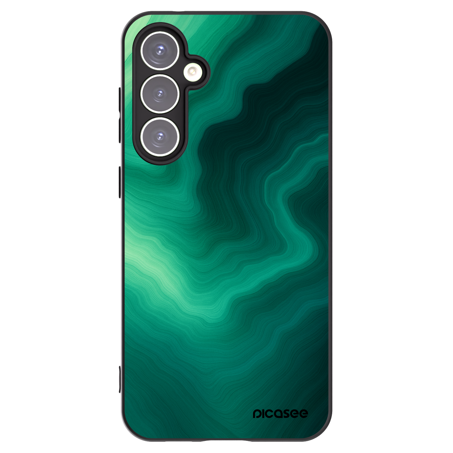 Picasee silikonowe czarne etui na Samsung Galaxy S23 FE S711B - Malachite