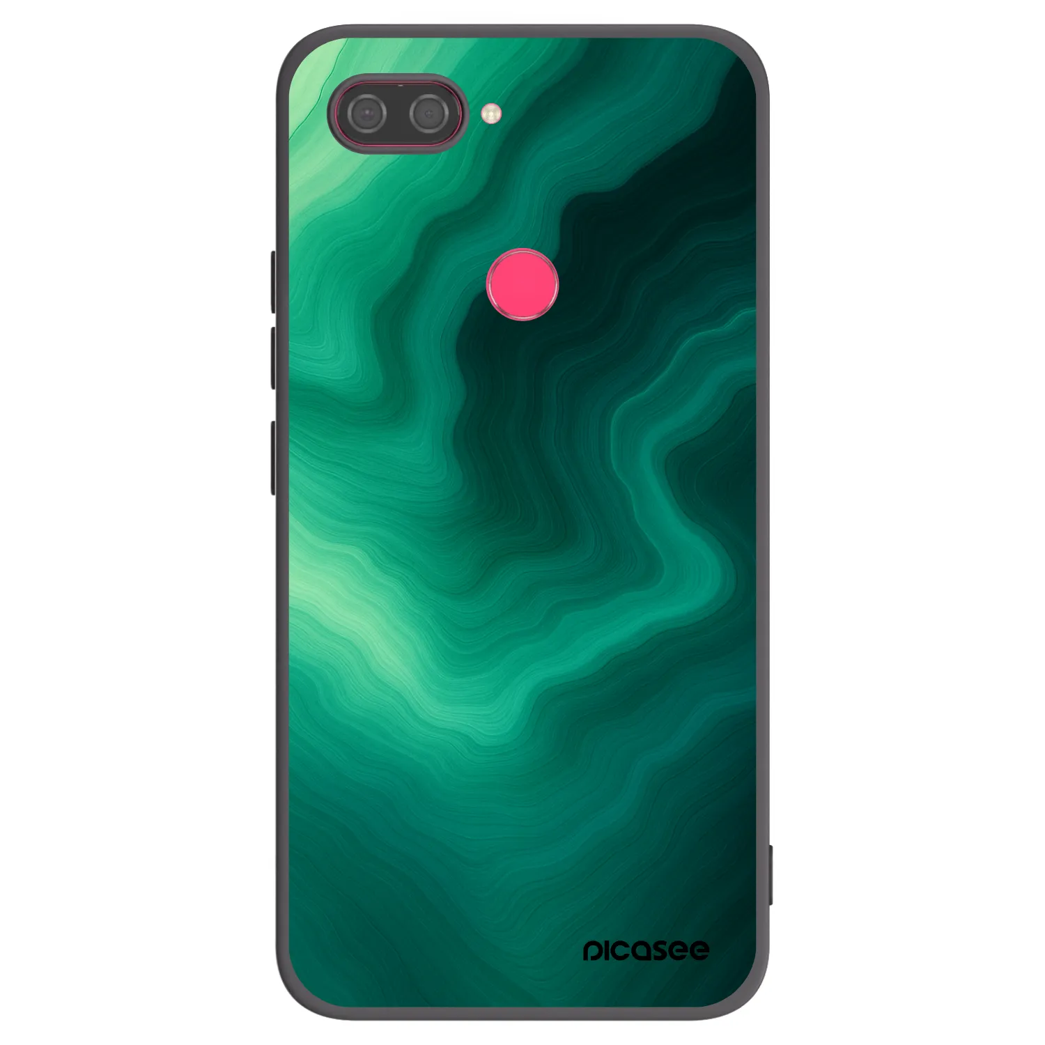Picasee silikonowe czarne etui na Xiaomi Mi 8 Lite - Malachite