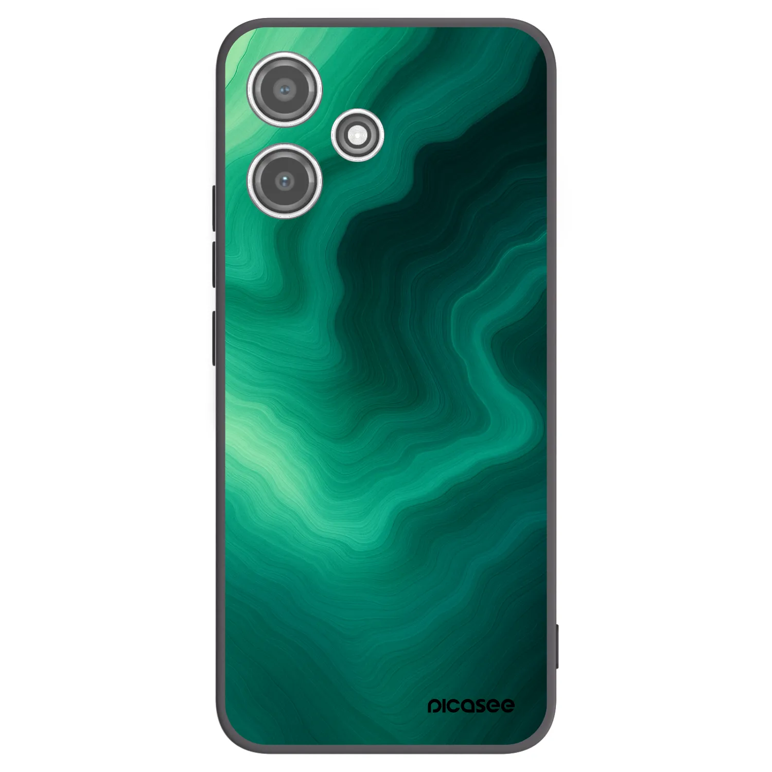 Picasee silikonowe czarne etui na Xiaomi Redmi 12 5G - Malachite
