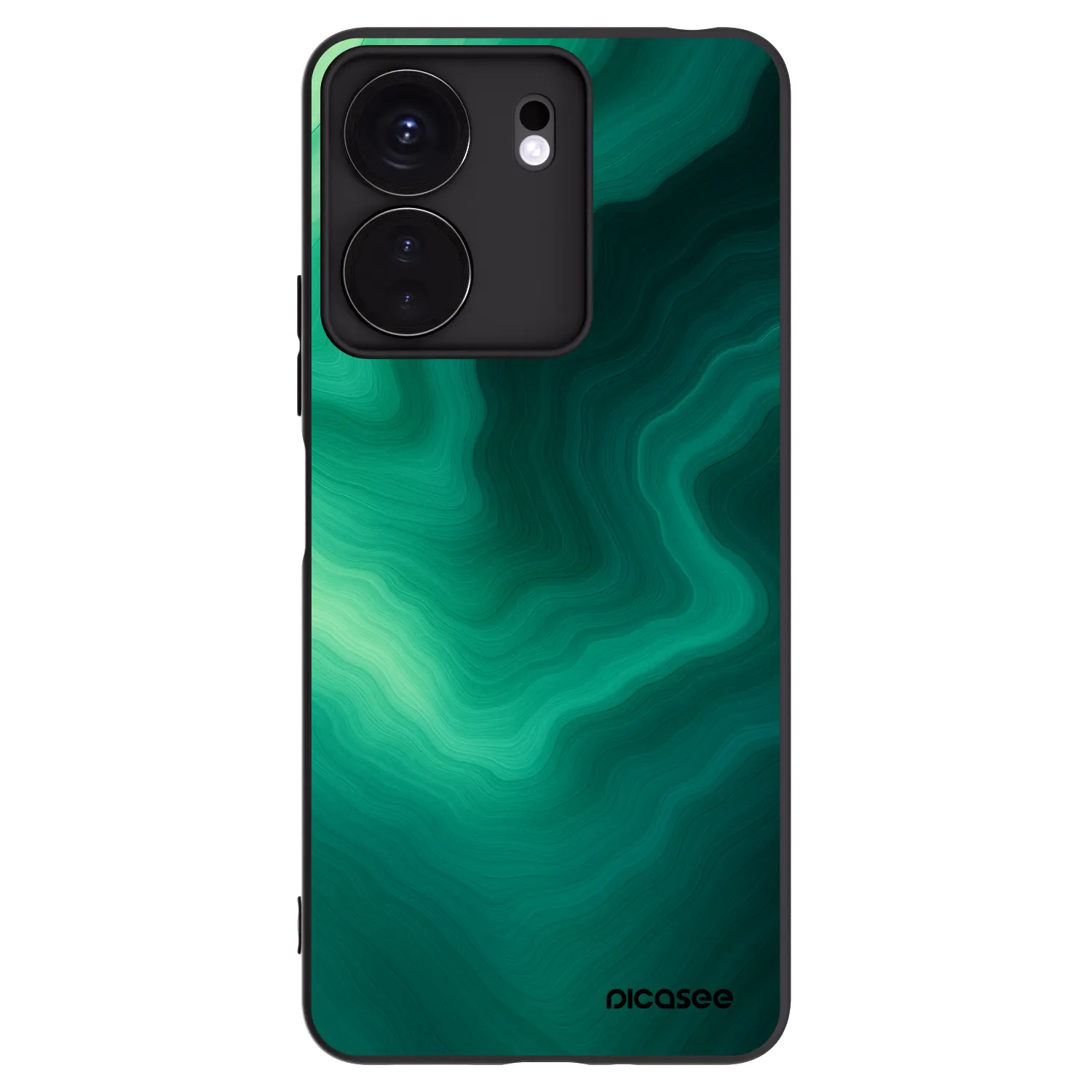 Picasee silikonowe czarne etui na Xiaomi Redmi 13C 4G - Malachite