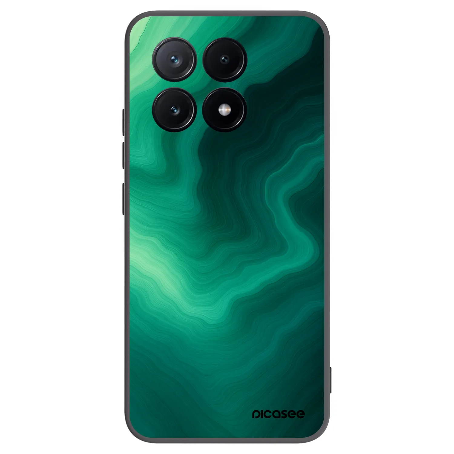Picasee silikonowe czarne etui na Xiaomi Poco X6 Pro - Malachite