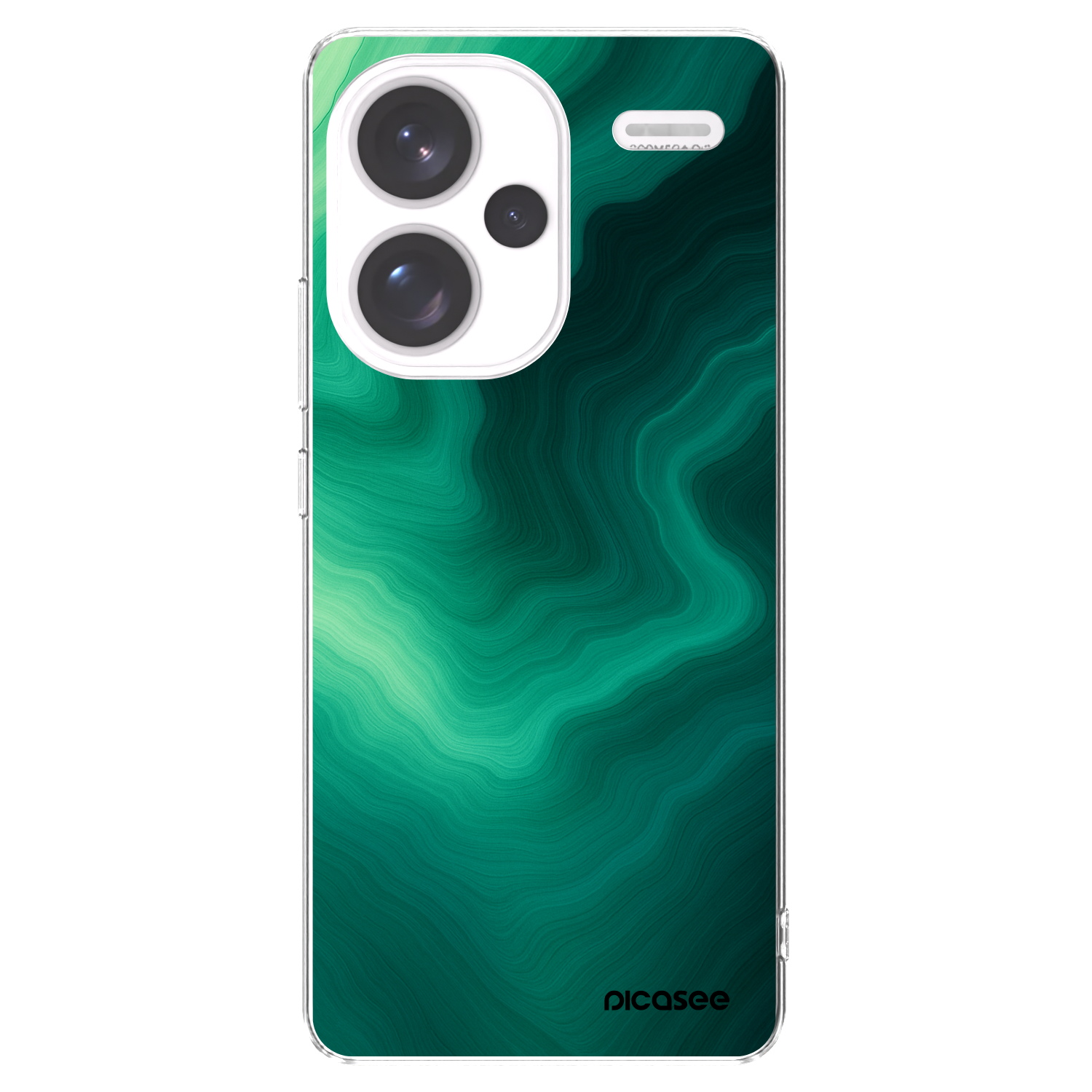 Picasee silikonowe przeźroczyste etui na Xiaomi Redmi Note 13 Pro+ 5G - Malachite
