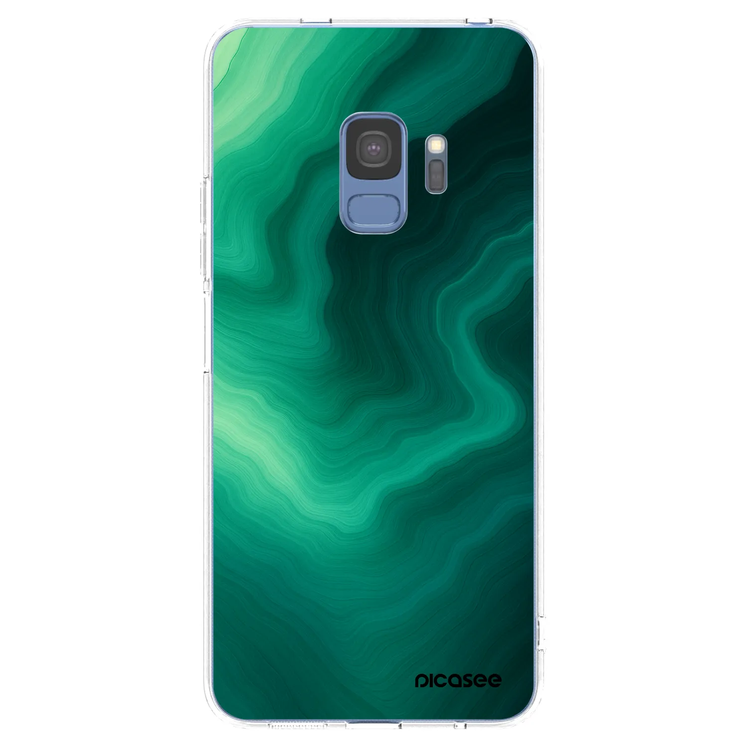Picasee silikonowe przeźroczyste etui na Samsung Galaxy S9 G960F - Malachite