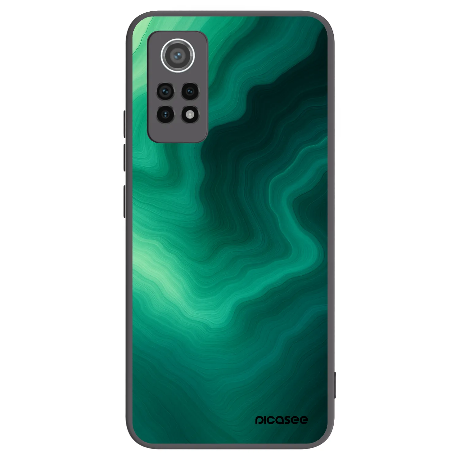 Picasee silikonowe czarne etui na Xiaomi Redmi Note 12 Pro 4G - Malachite
