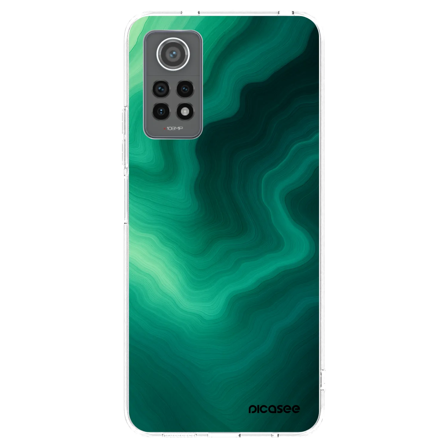 Picasee silikonowe przeźroczyste etui na Xiaomi Redmi Note 12 Pro 4G - Malachite