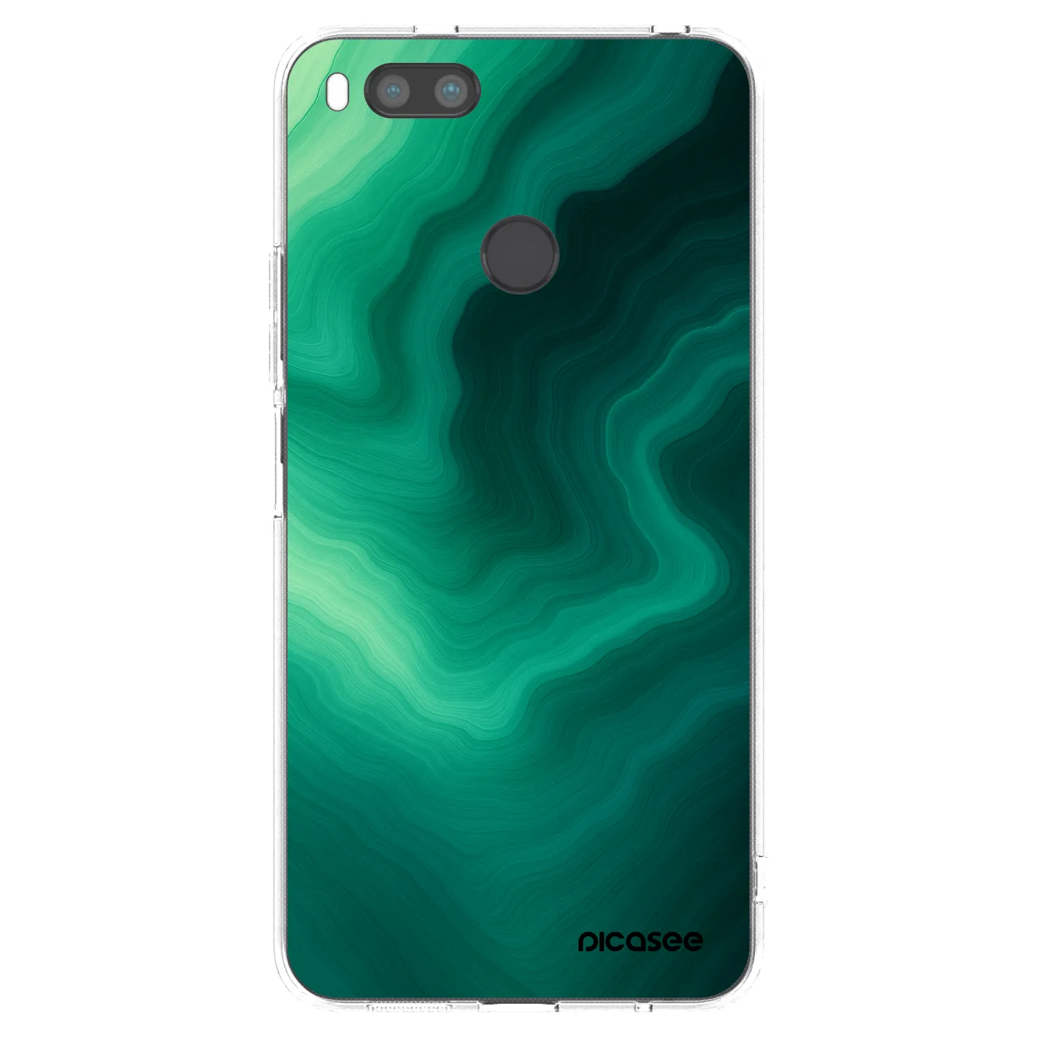 Picasee silikonowe przeźroczyste etui na Xiaomi Mi A1 Global - Malachite