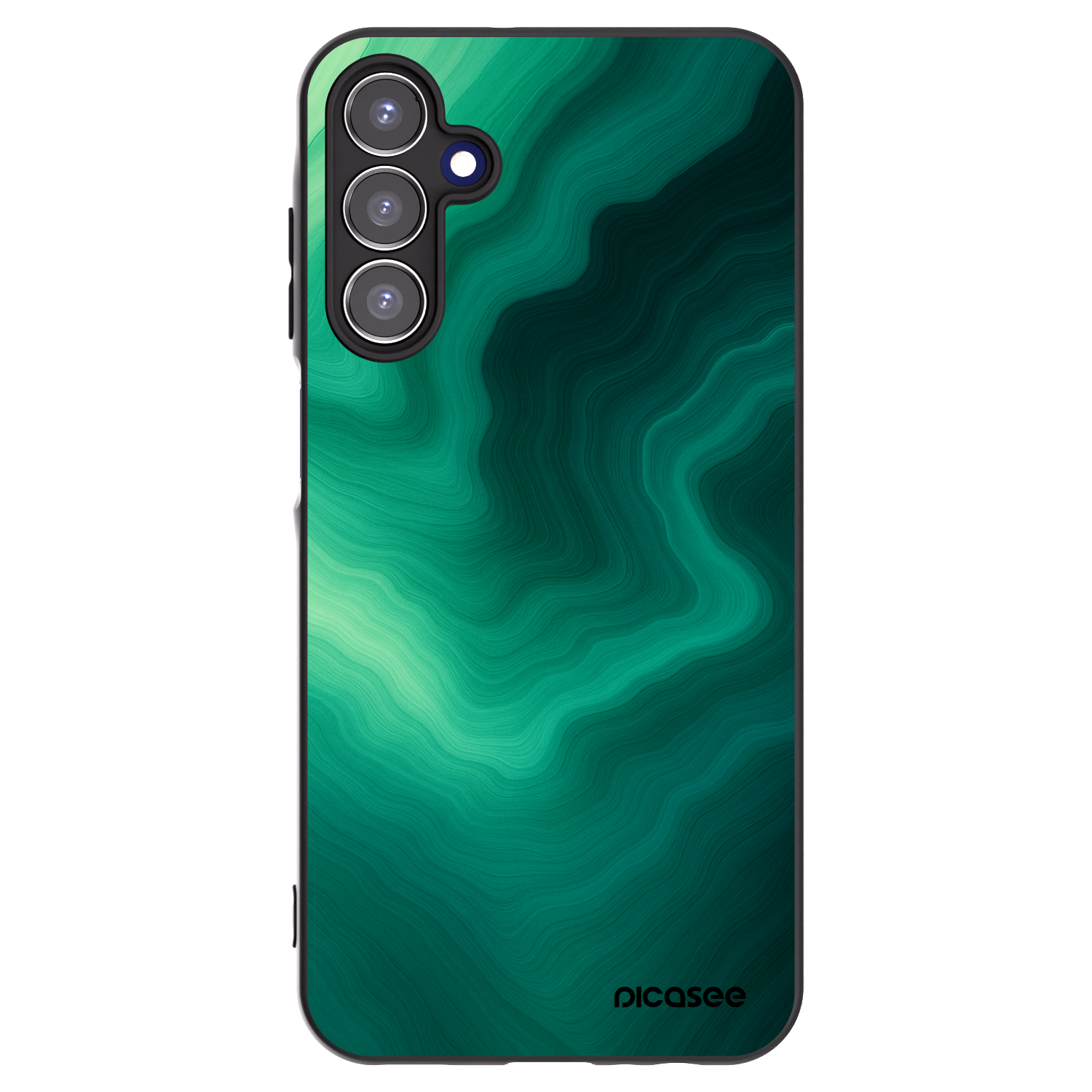 Picasee silikonowe czarne etui na Samsung Galaxy A15 A156B 5G - Malachite