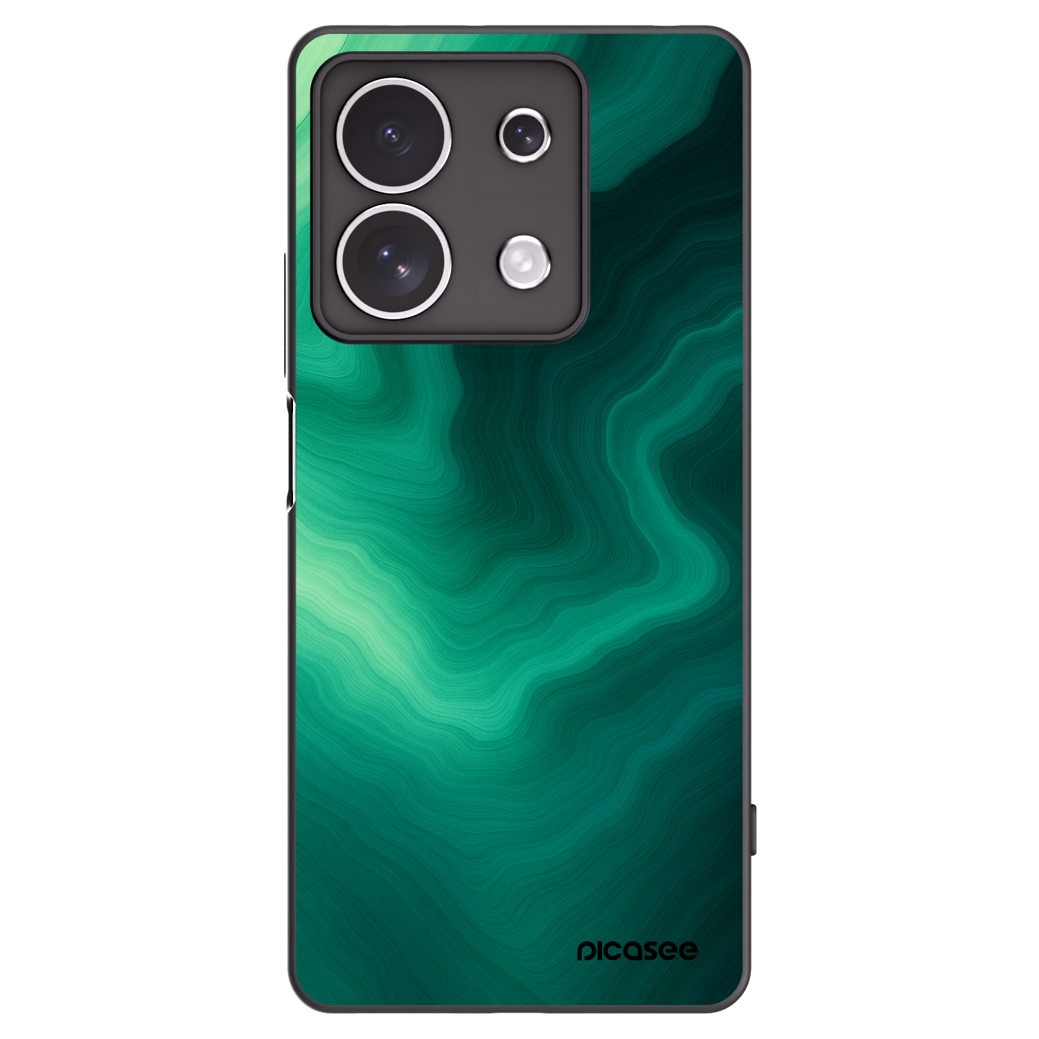 Picasee silikonowe czarne etui na Xiaomi Redmi Note 13 4G - Malachite