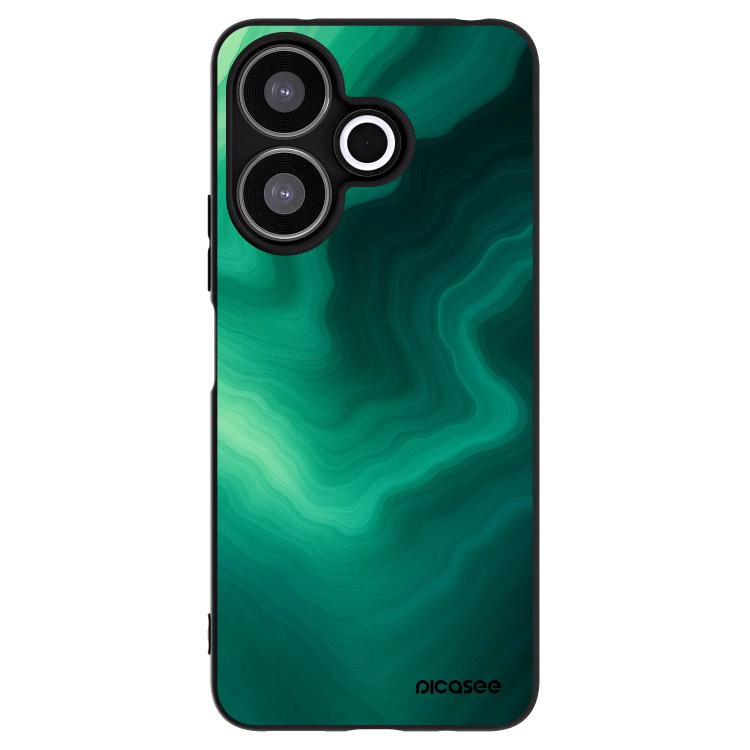 Picasee silikonowe czarne etui na Xiaomi Redmi 13 4G - Malachite