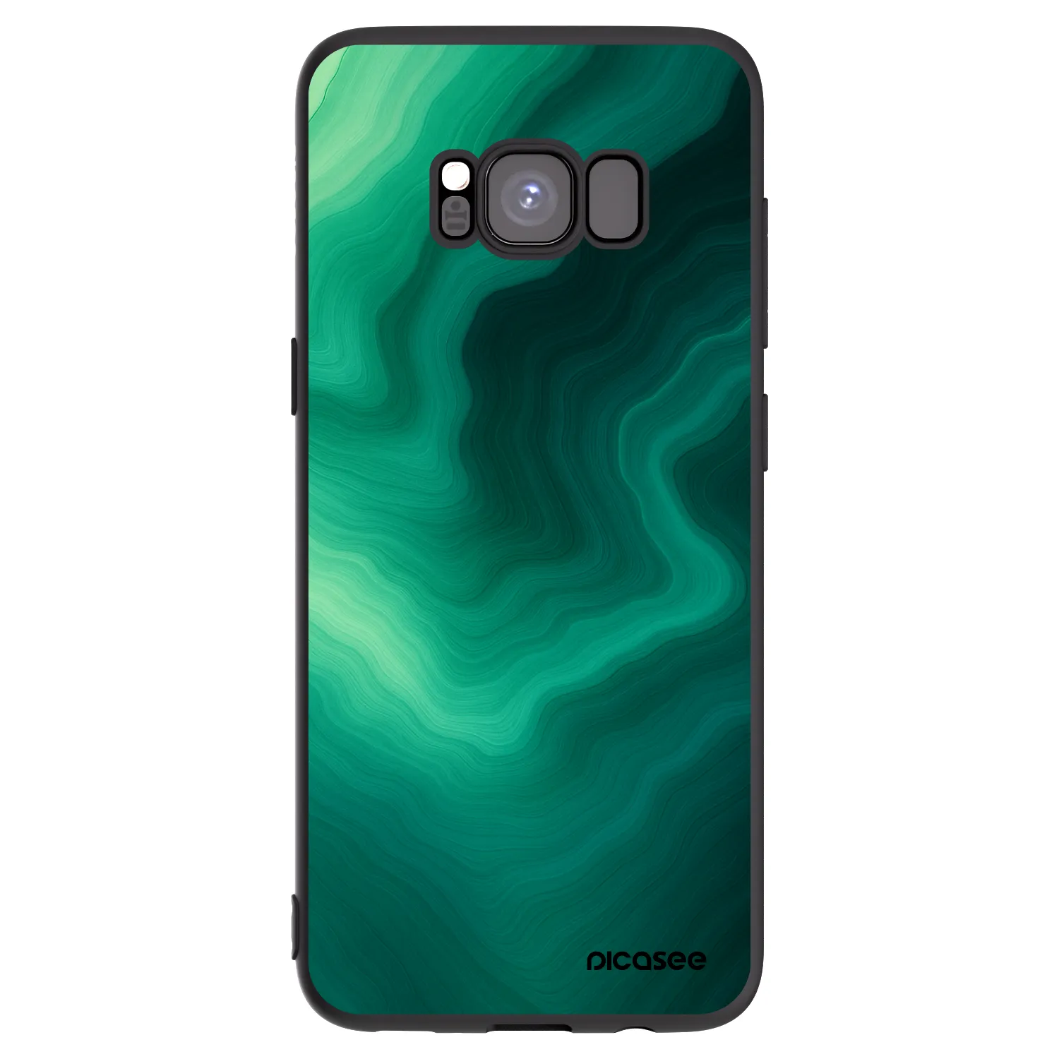 Picasee silikonowe czarne etui na Samsung Galaxy S8 G950F - Malachite
