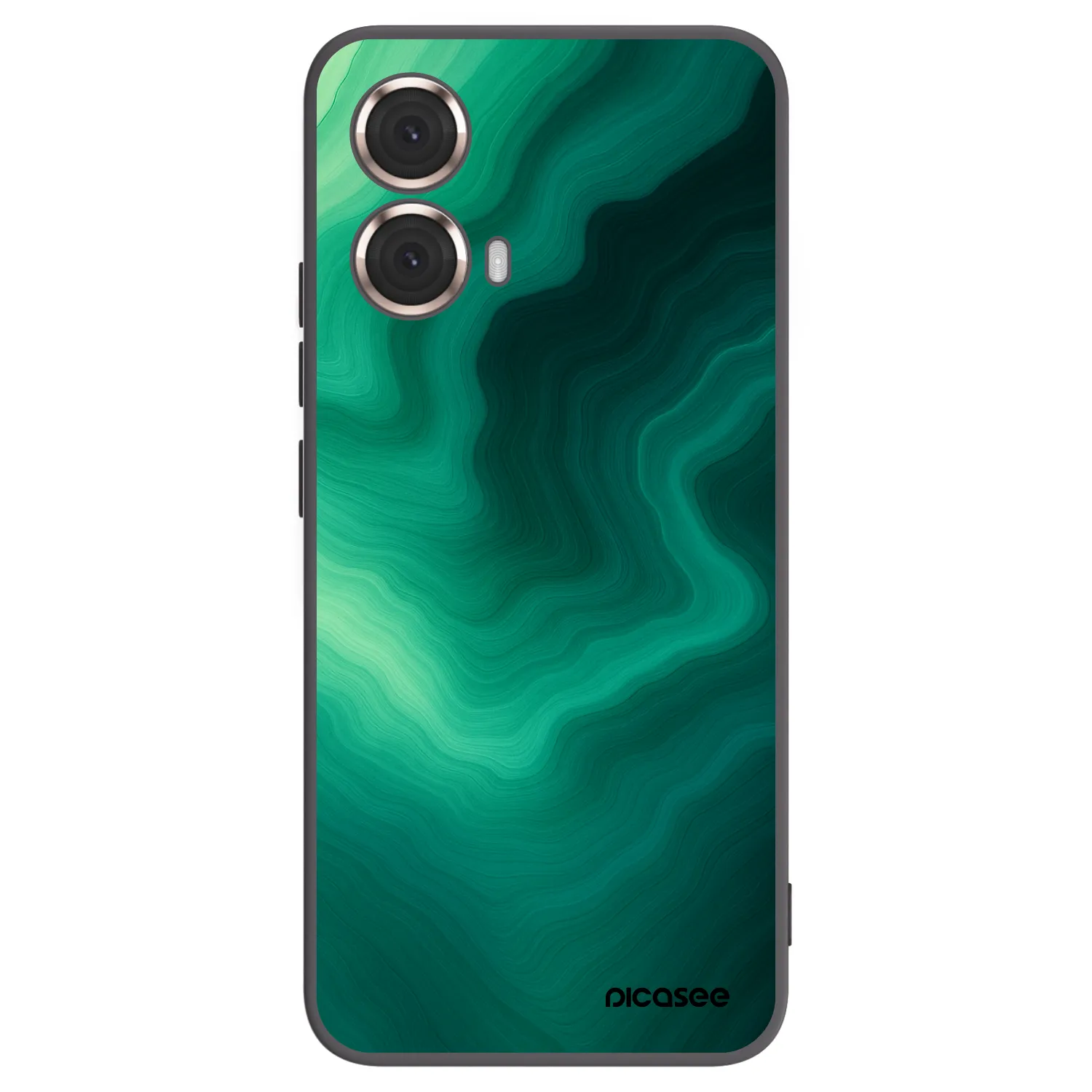 Picasee silikonowe czarne etui na Motorola Moto G85 - Malachite