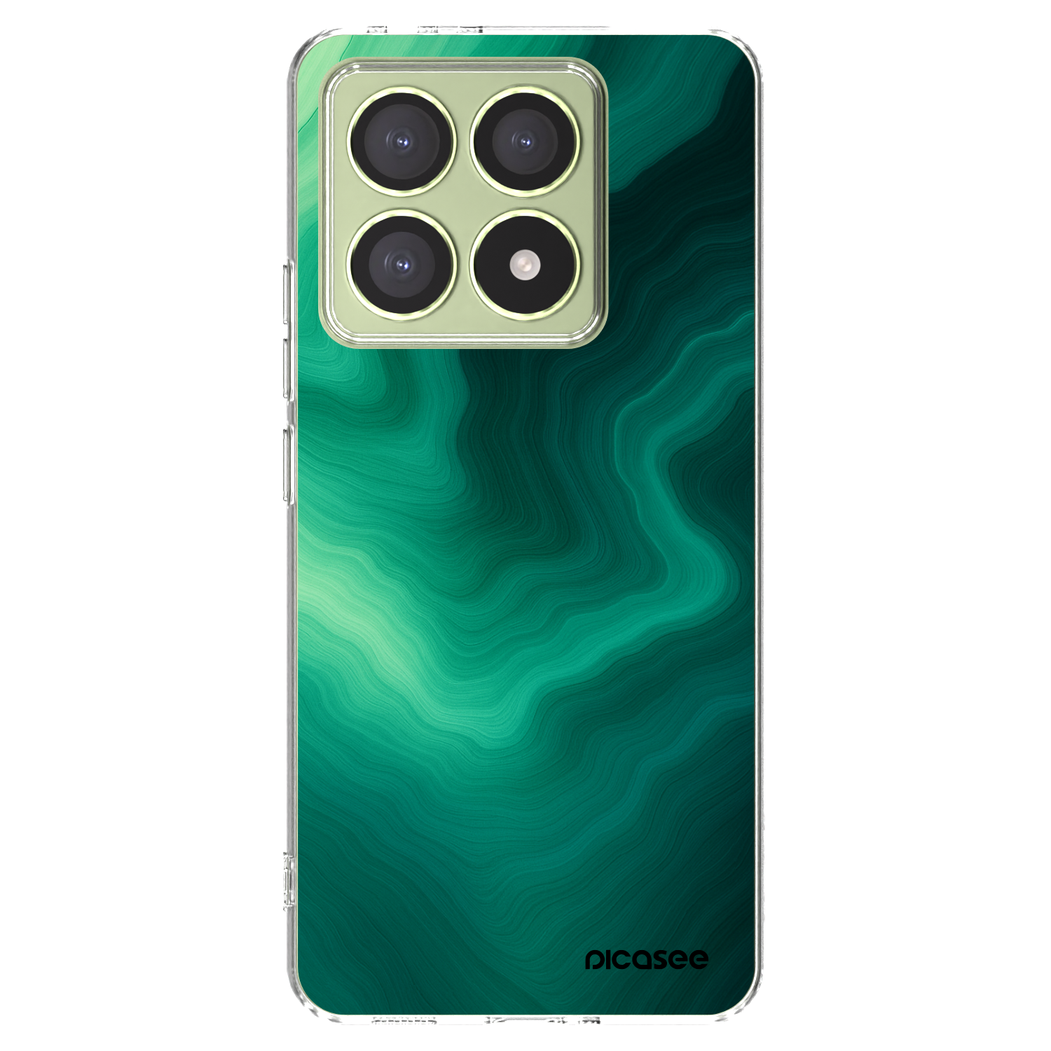Picasee silikonowe przeźroczyste etui na Xiaomi 14T - Malachite