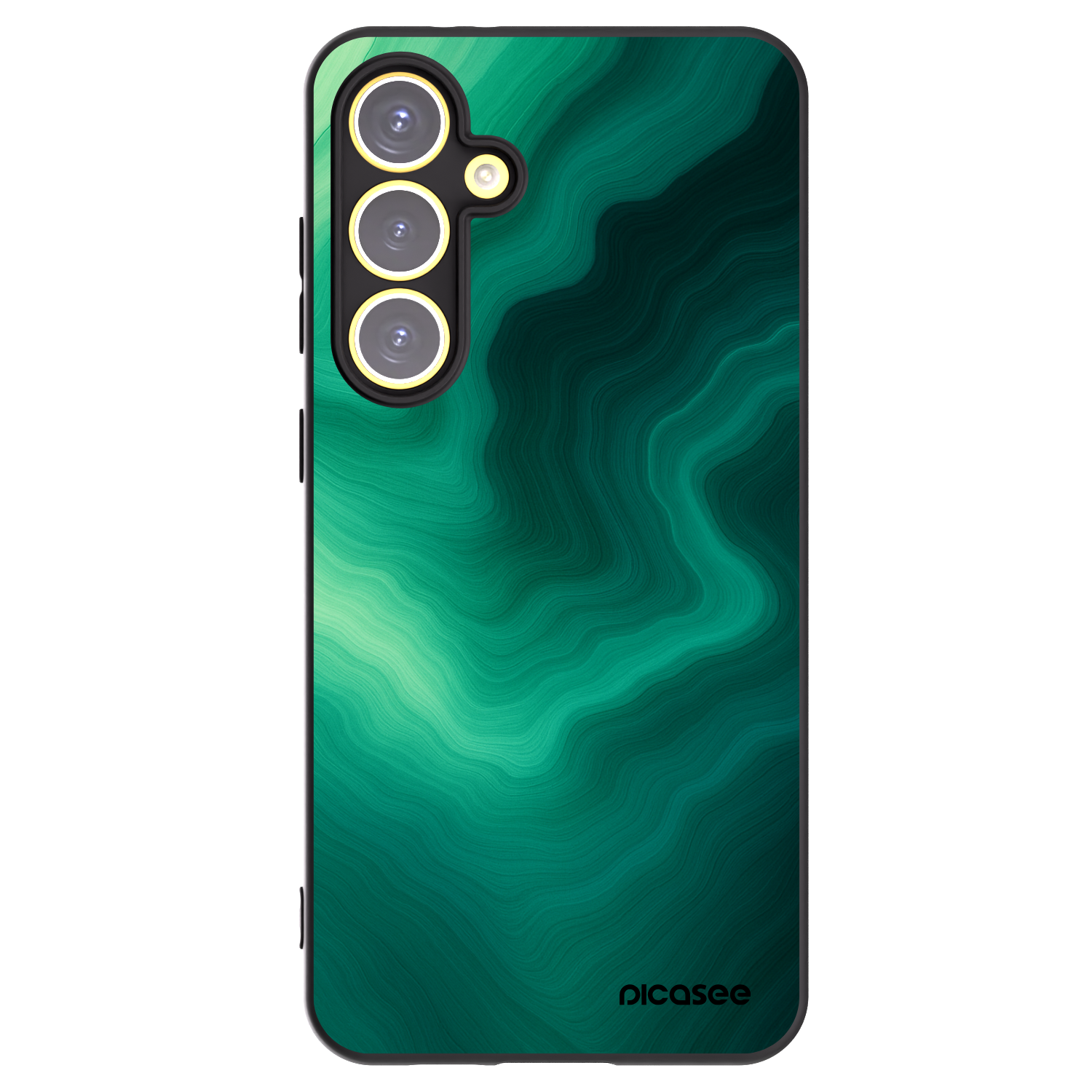 Picasee silikonowe czarne etui na Samsung Galaxy S24 FE S721B - Malachite