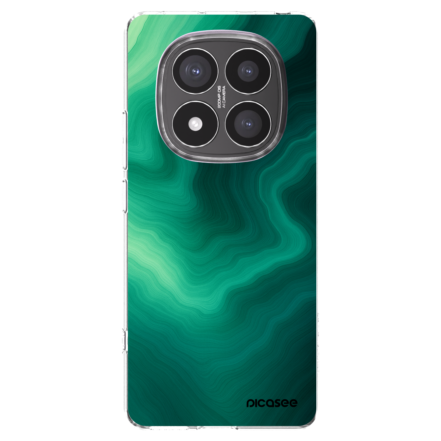 Picasee silikonowe przeźroczyste etui na Xiaomi Redmi Note 14 Pro+ 5G - Malachite