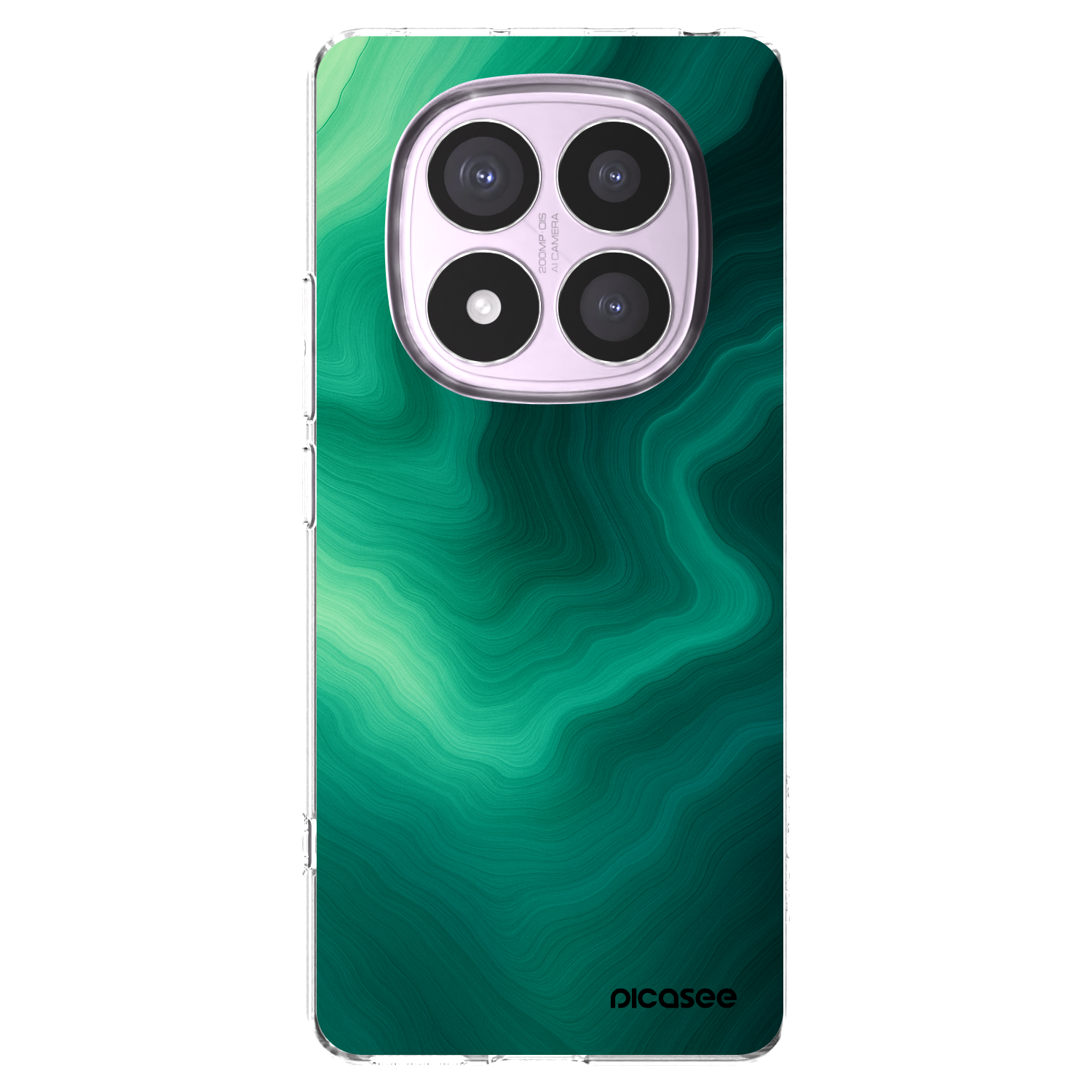 Picasee silikonowe przeźroczyste etui na Xiaomi Redmi Note 14 Pro 5G - Malachite