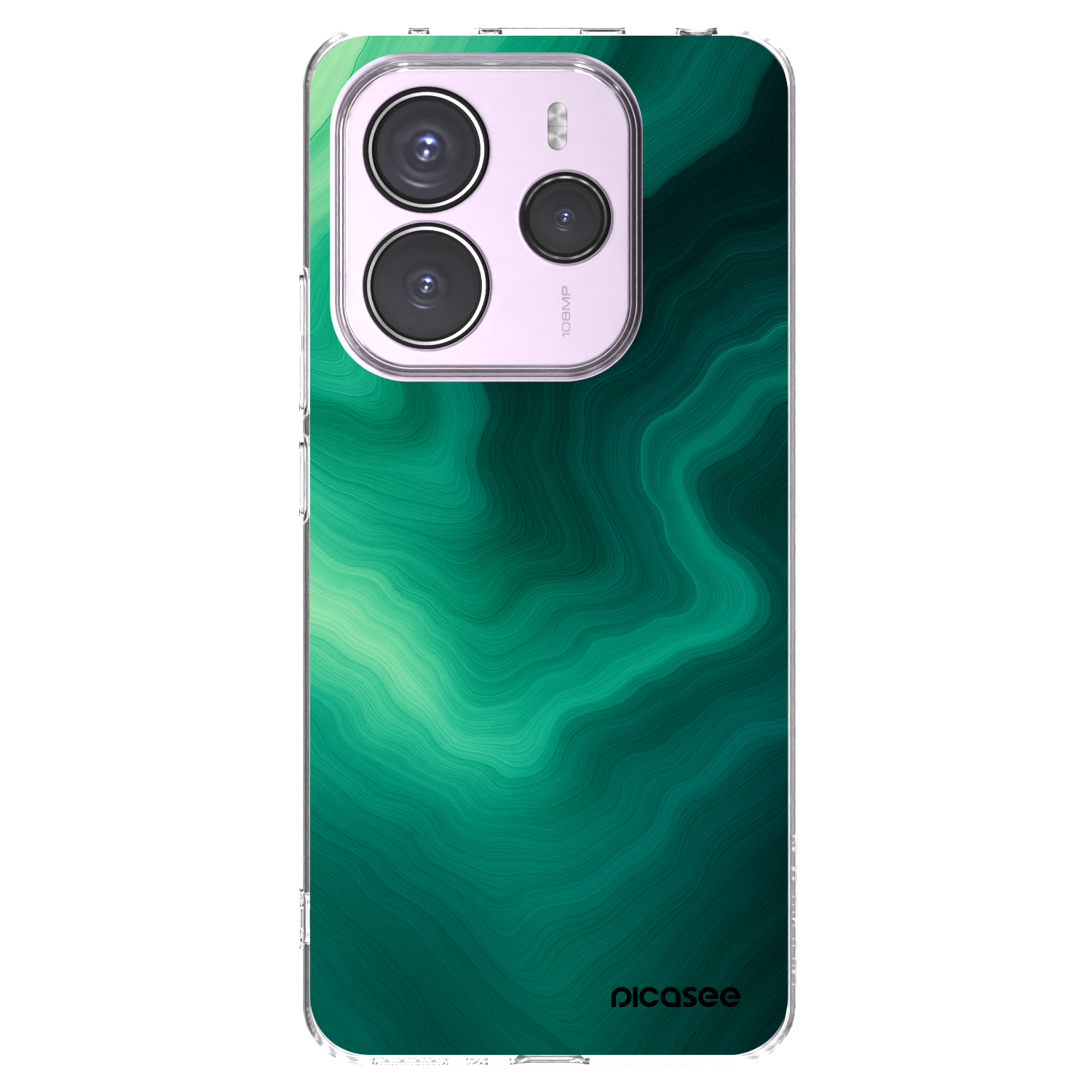 Picasee silikonowe przeźroczyste etui na Xiaomi Redmi Note 14 5G - Malachite