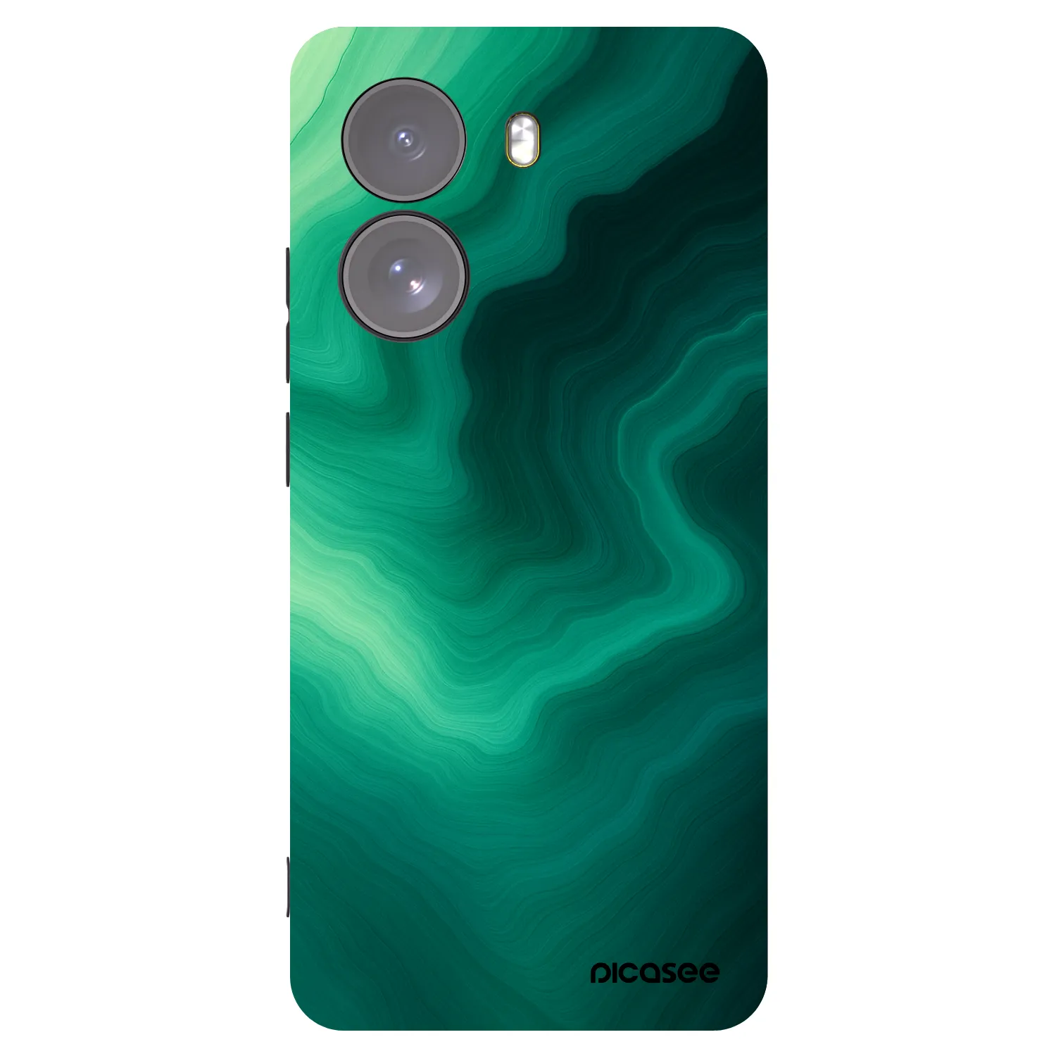 Picasee silikonowe czarne etui na Xiaomi Poco X7 - Malachite