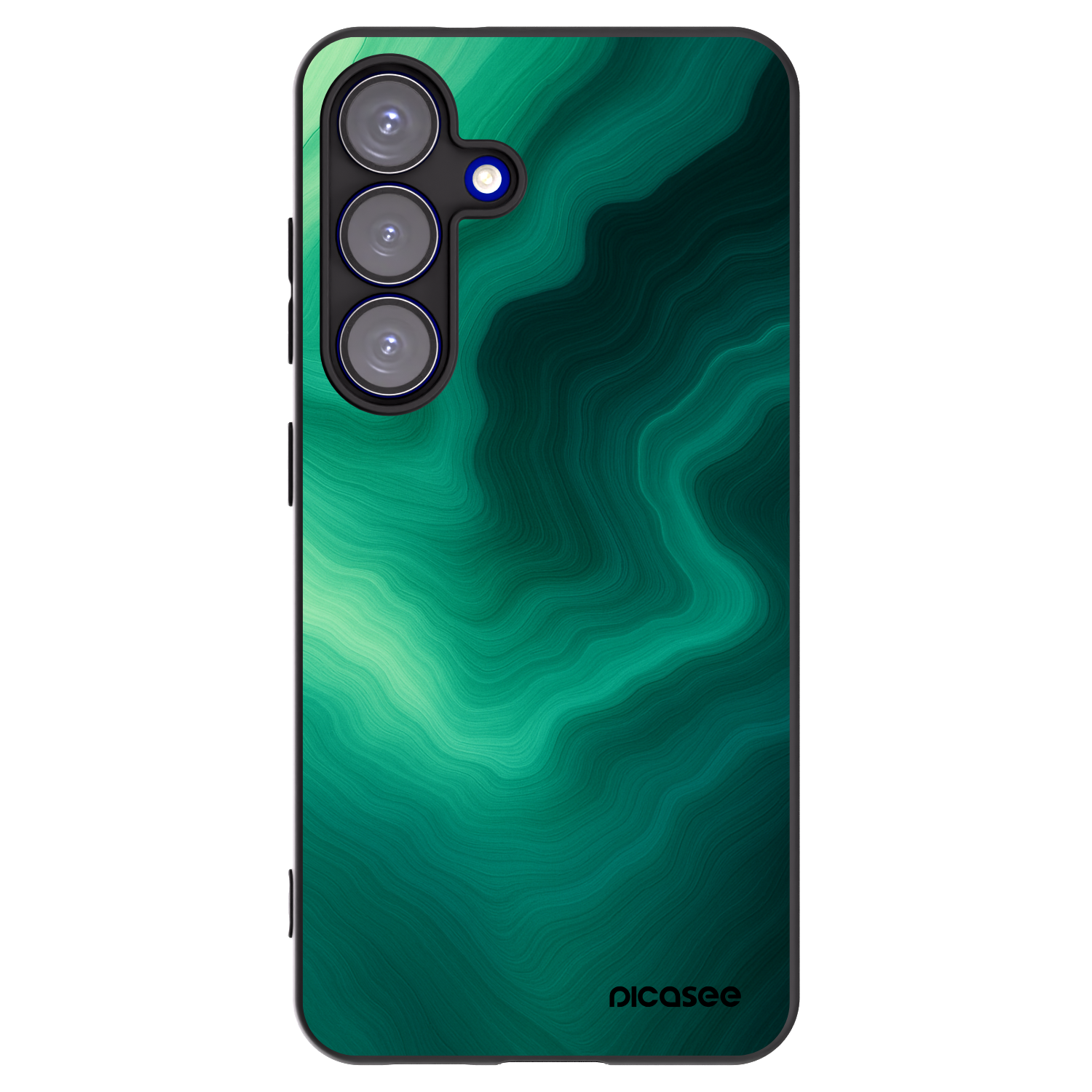 Picasee silikonowe czarne etui na Samsung Galaxy S25 5G - Malachite