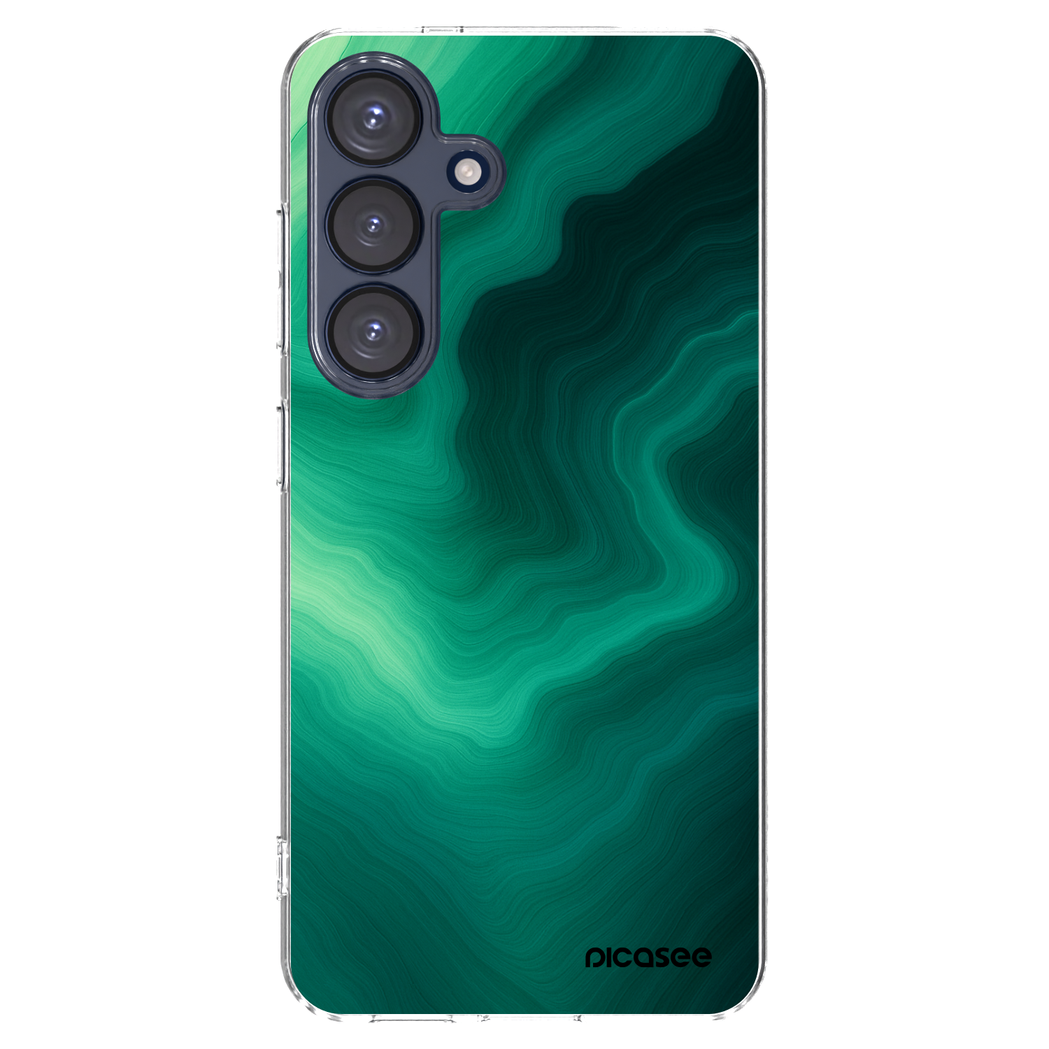 Picasee silikonowe przeźroczyste etui na Samsung Galaxy S25 5G - Malachite