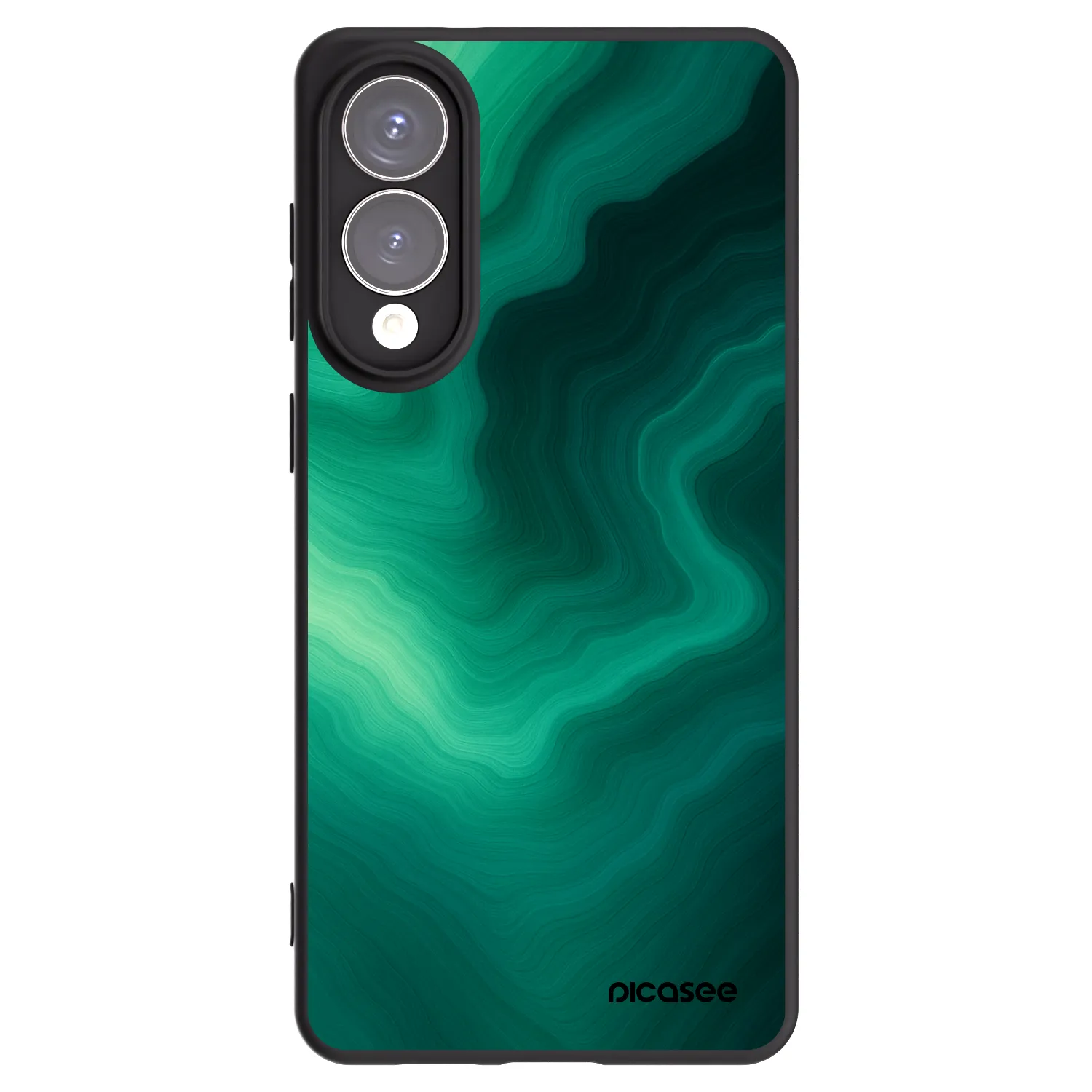 Picasee silikonowe czarne etui na Samsung Galaxy S25 Edge 5G - Malachite