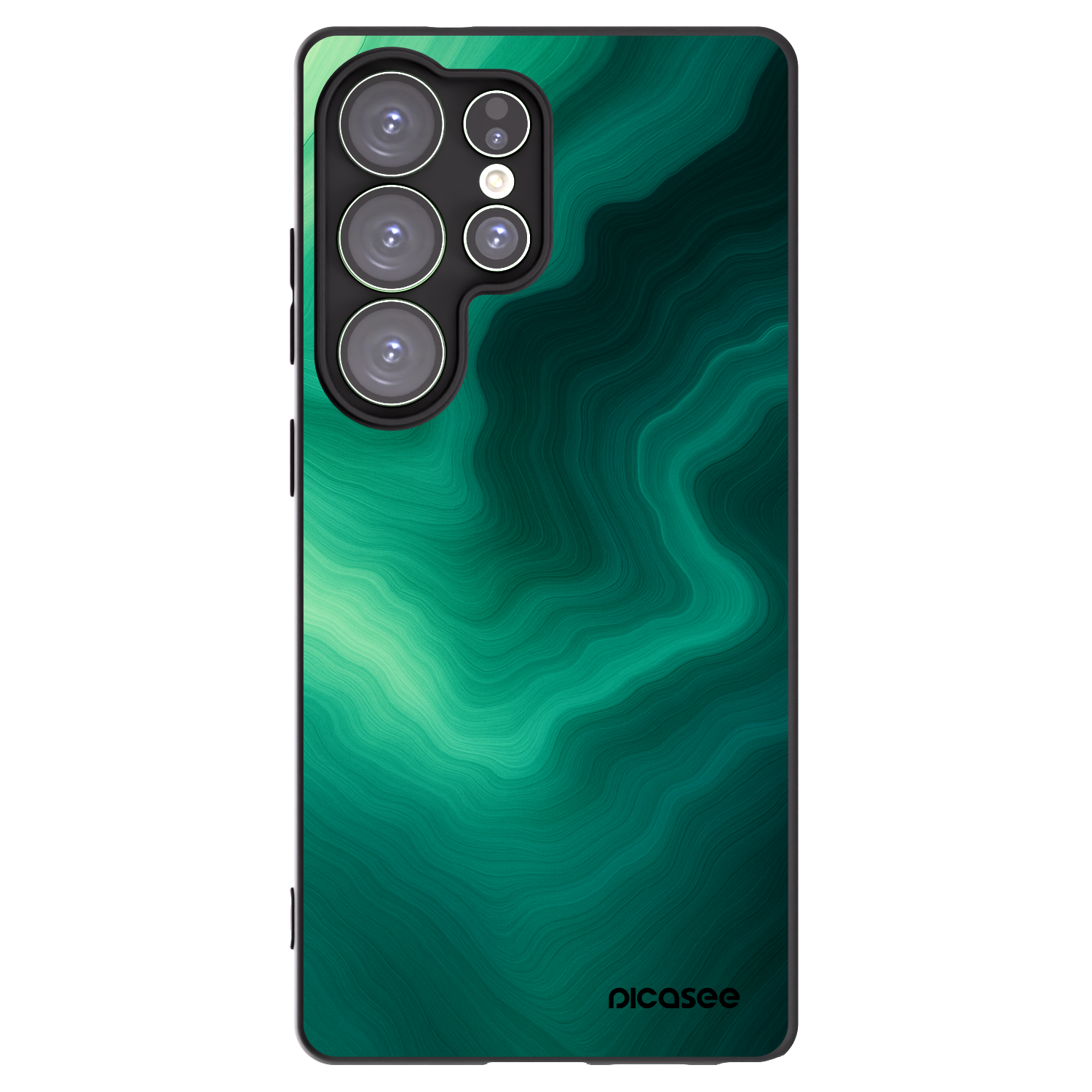 Picasee silikonowe czarne etui na Samsung Galaxy S25 Ultra 5G - Malachite