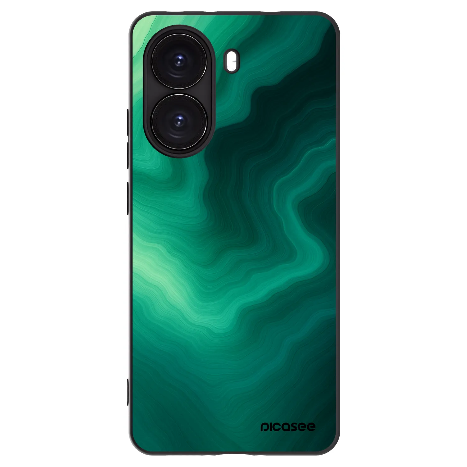 Picasee silikonowe czarne etui na Xiaomi Poco X7 Pro 5G - Malachite
