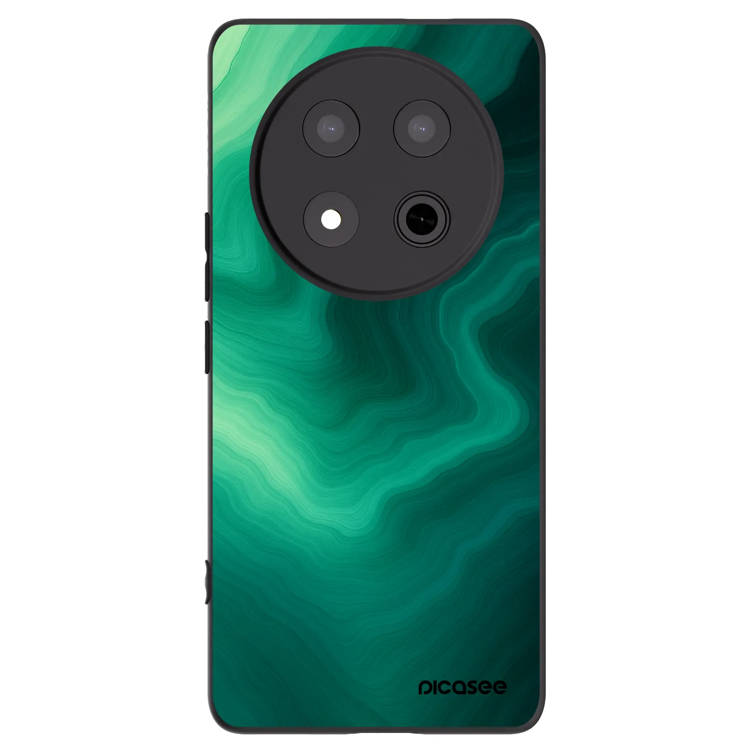 Picasee silikonowe czarne etui na Honor Magic7 Lite 5G - Malachite