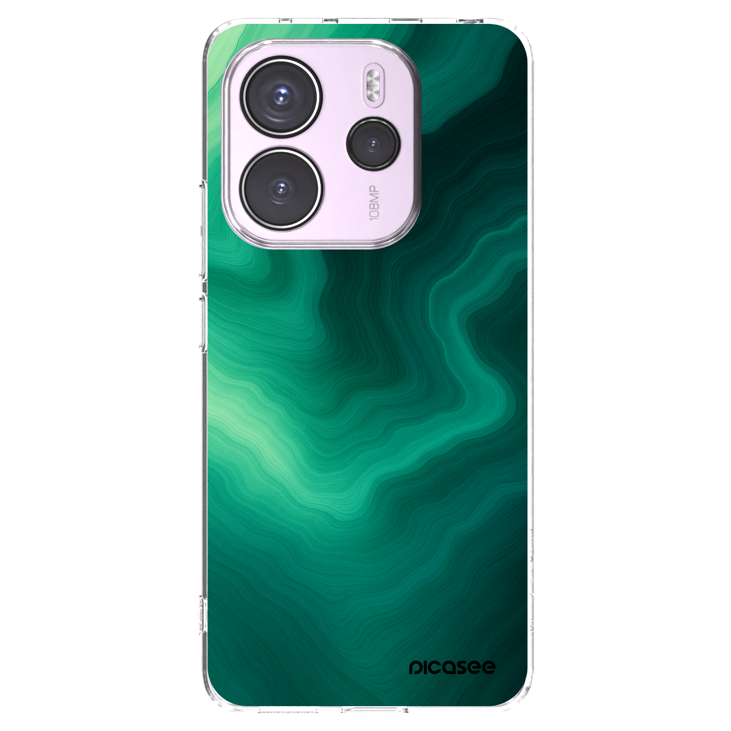 Picasee silikonowe przeźroczyste etui na Xiaomi Redmi Note 14 4G - Malachite