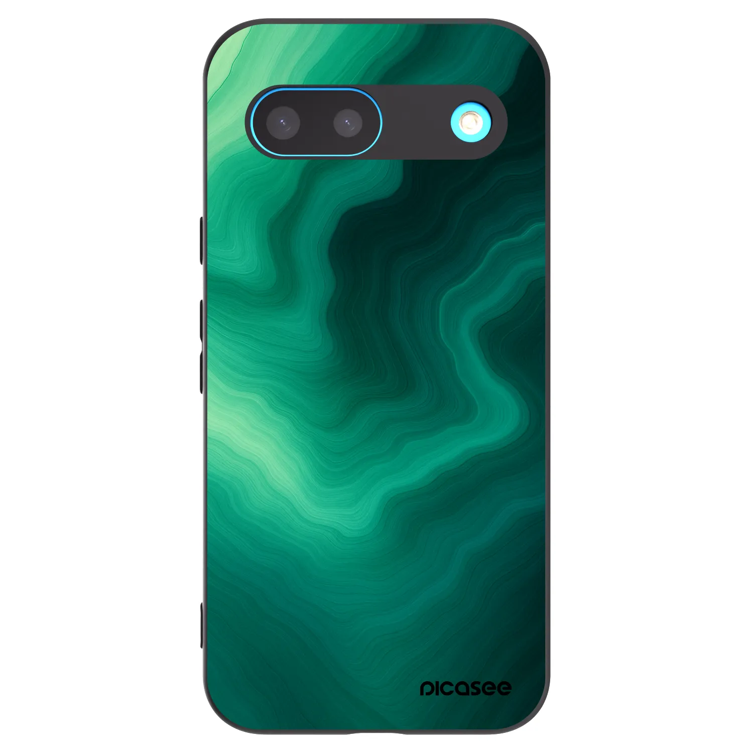 Picasee silikonowe czarne etui na Google Pixel 8 - Malachite