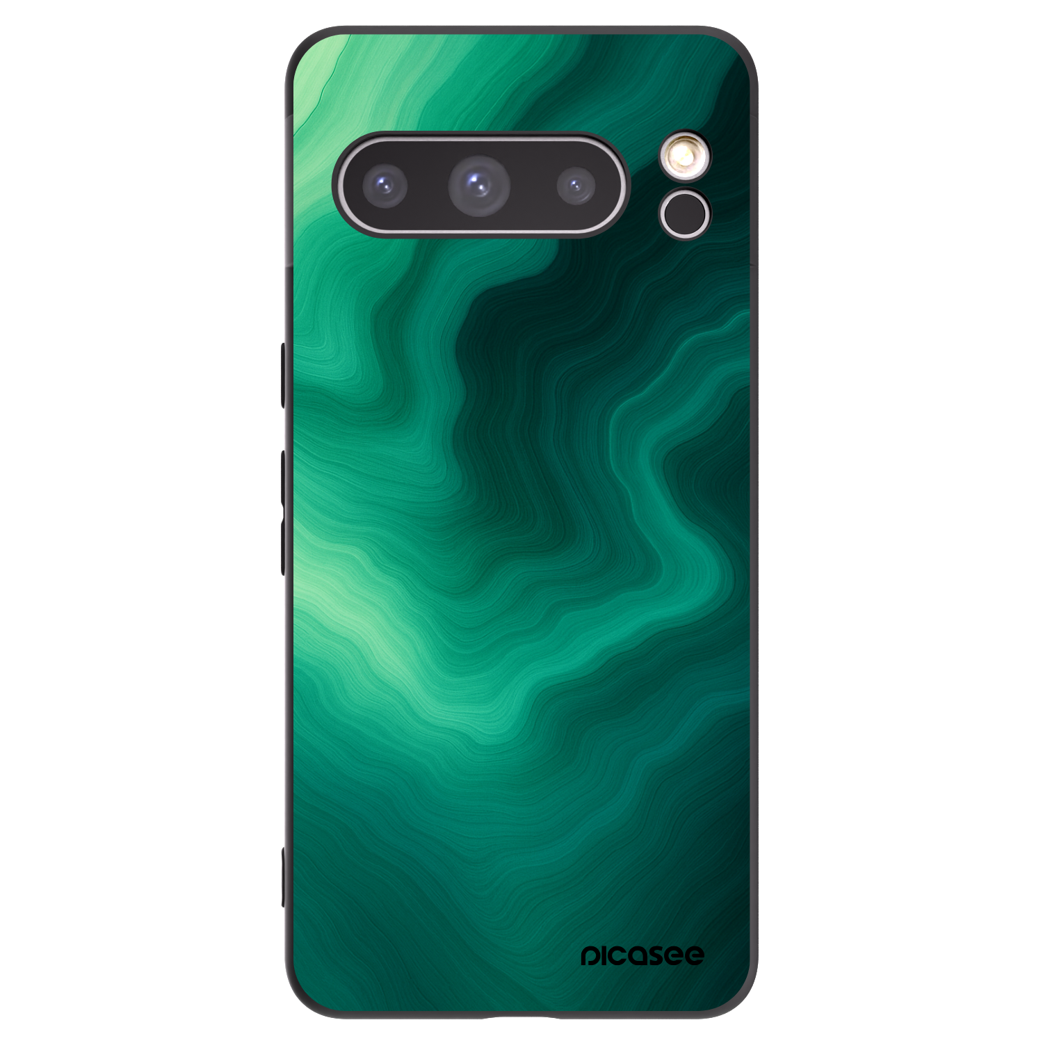 Picasee silikonowe czarne etui na Google Pixel 8 Pro - Malachite