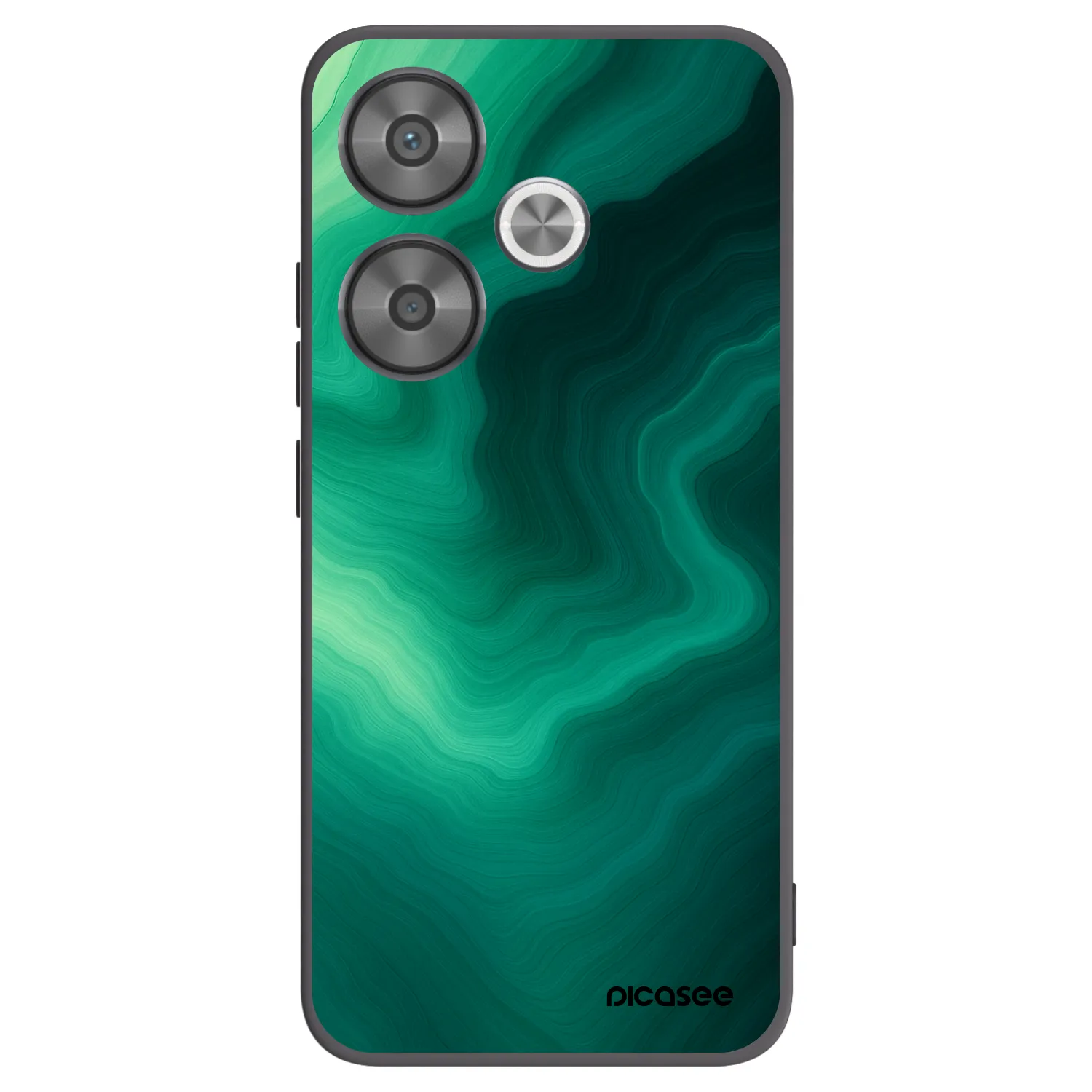 Picasee silikonowe czarne etui na Xiaomi Poco F6 - Malachite