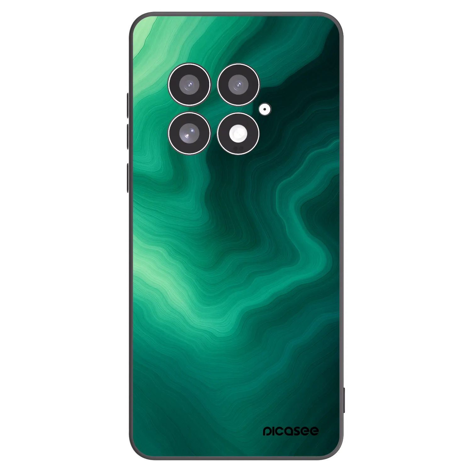 Picasee silikonowe czarne etui na OnePlus 13 5G - Malachite