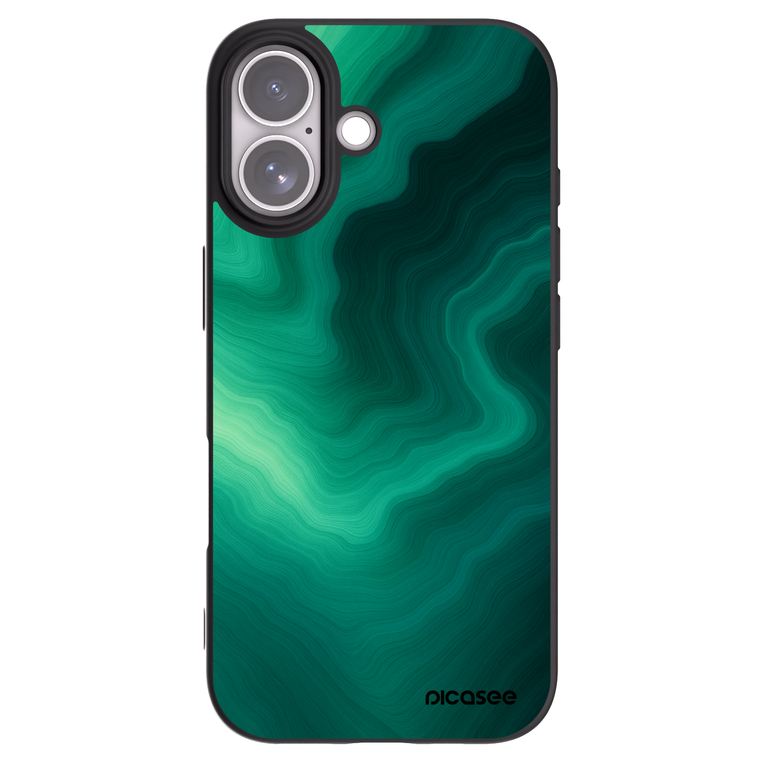 Picasee silikonowe czarne etui na Apple iPhone 17 - Malachite