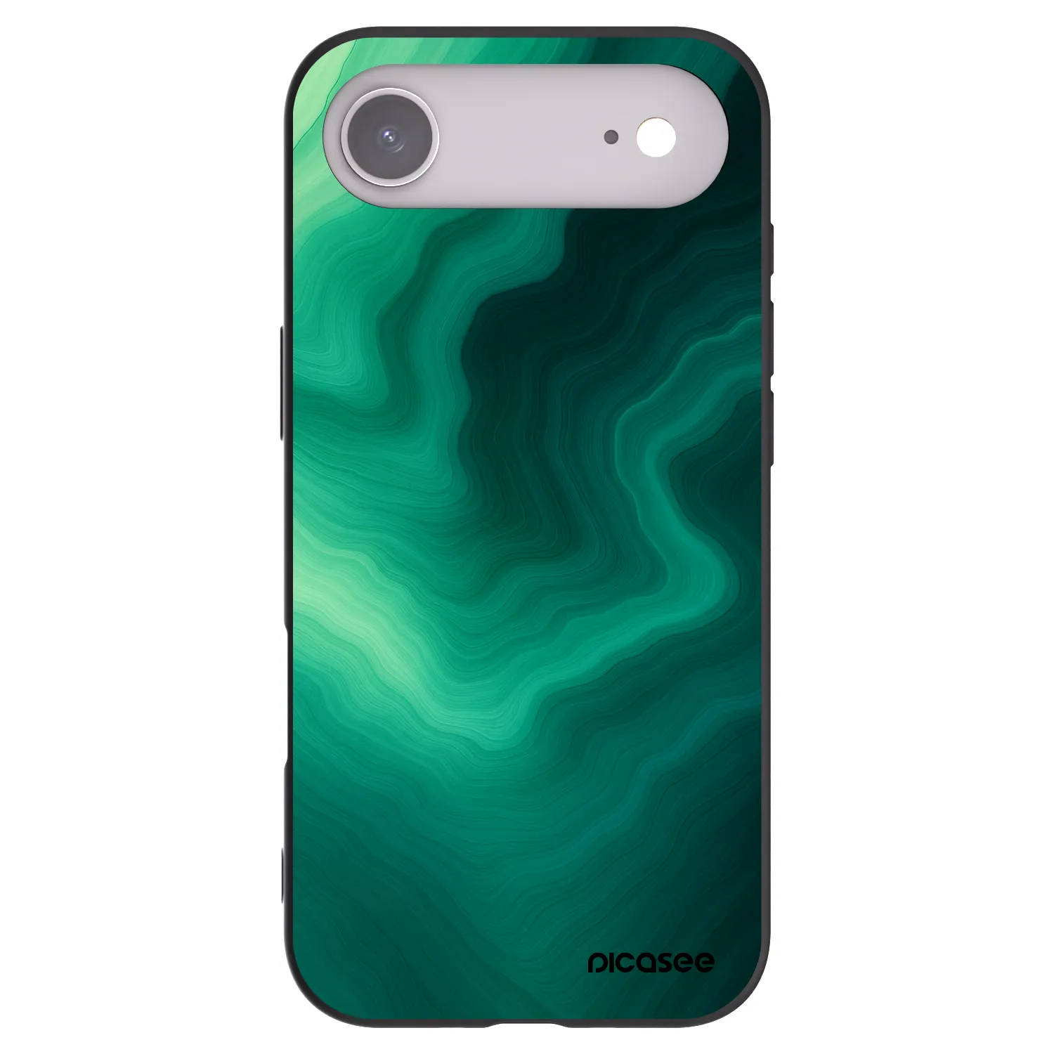 Picasee silikonowe czarne etui na Apple iPhone Air - Malachite
