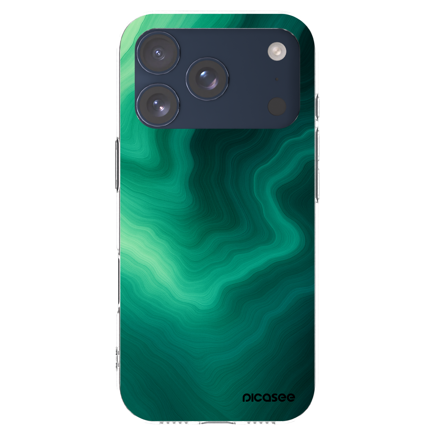 Picasee silikonowe przeźroczyste etui na Apple iPhone 17 Pro - Malachite
