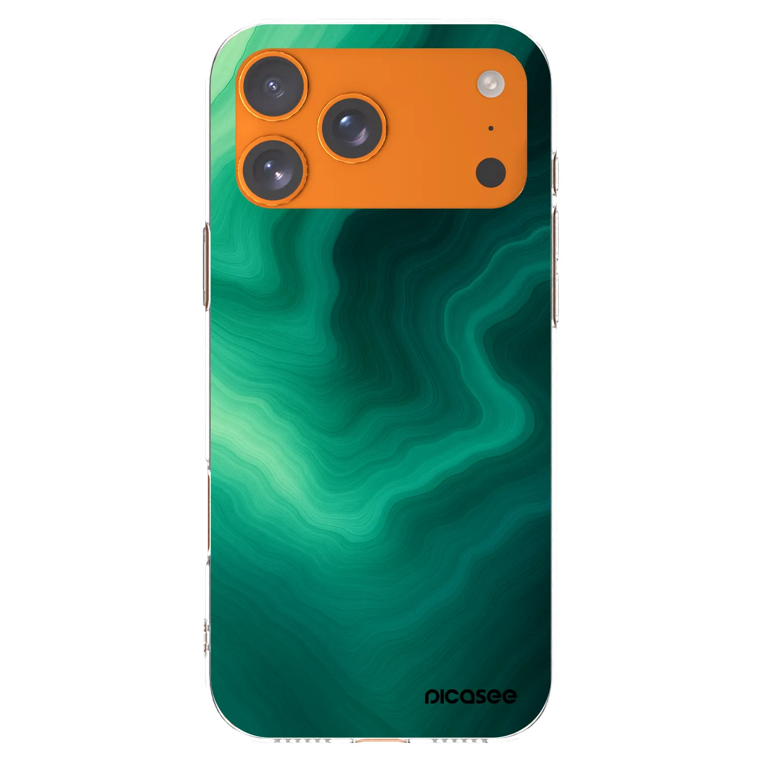 Picasee silikonowe przeźroczyste etui na Apple iPhone 17 Pro Max - Malachite