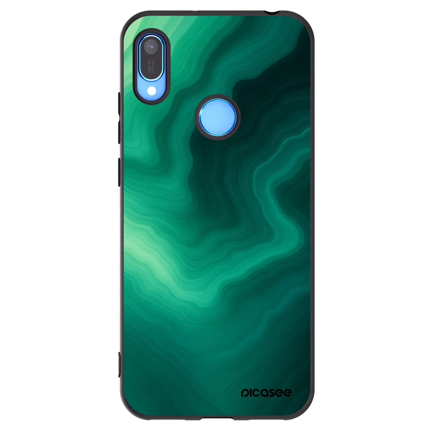 Picasee silikonowe czarne etui na Huawei Y6 2019 - Malachite