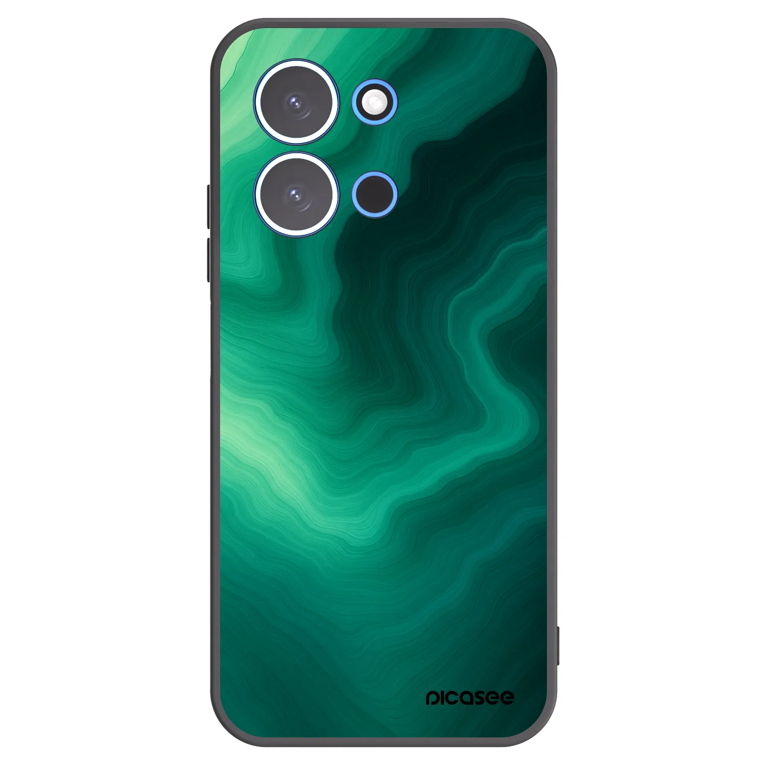 Picasee silikonowe czarne etui na Xiaomi Redmi 15C 4G - Malachite