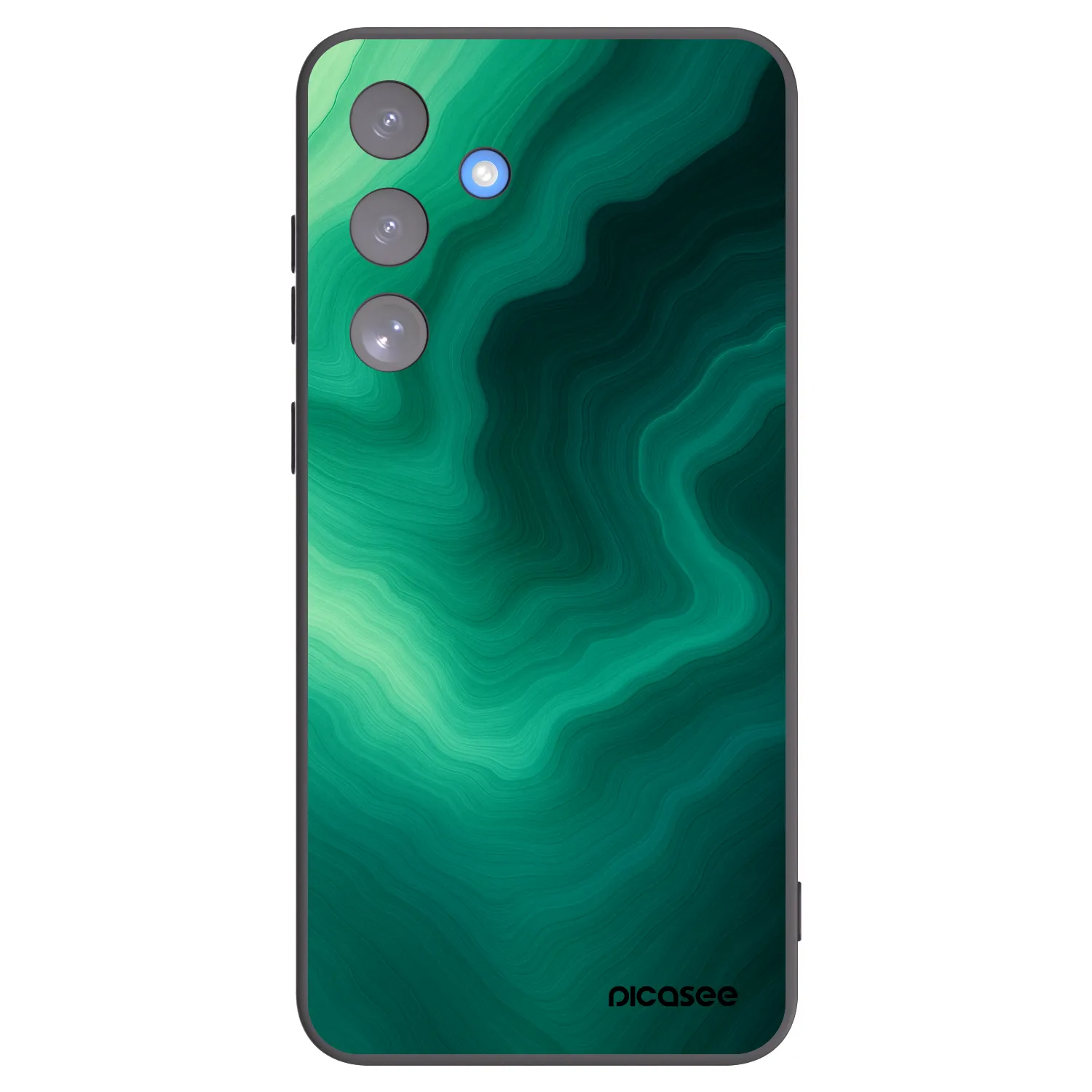 Picasee silikonowe czarne etui na Samsung Galaxy S25 FE 5G - Malachite