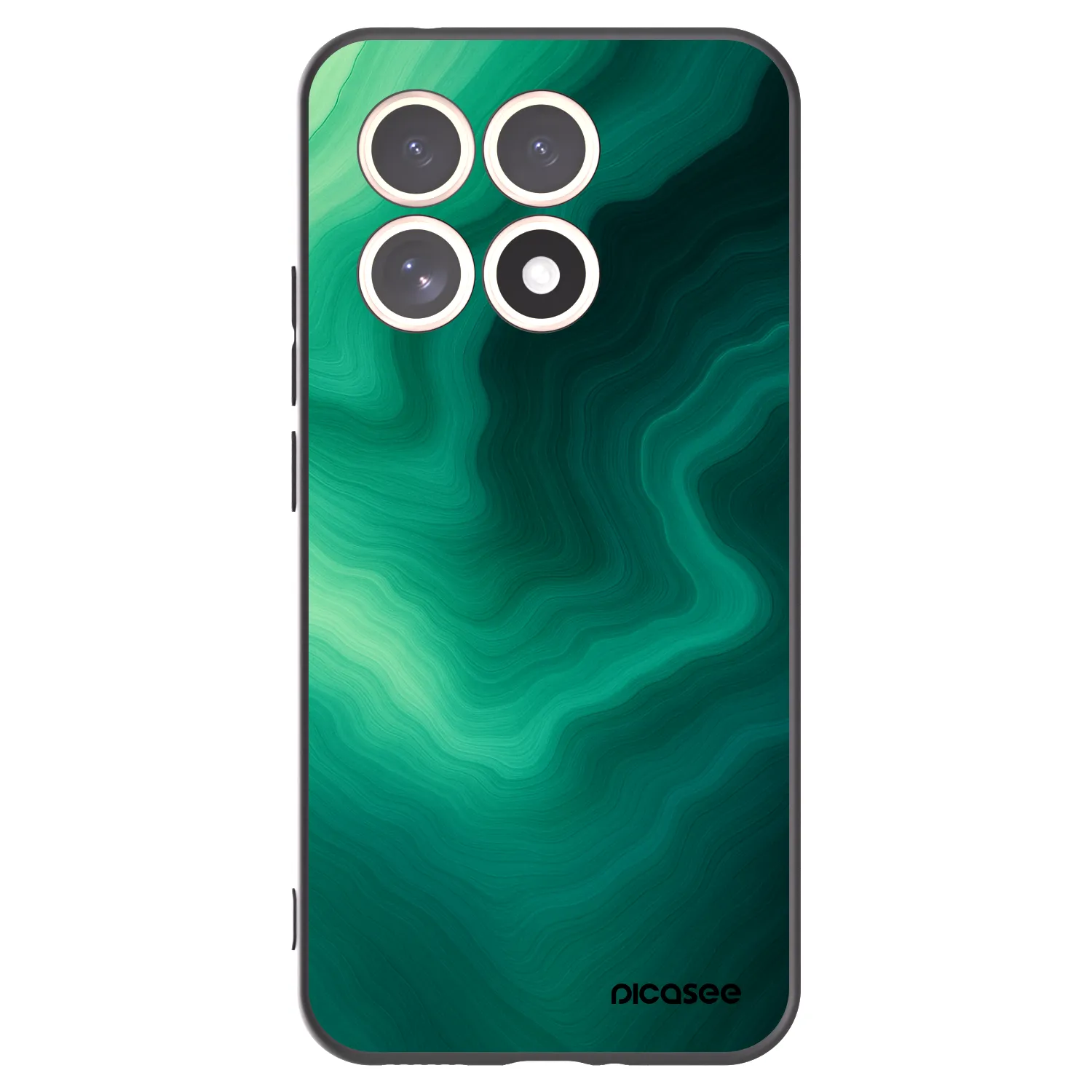 Picasee silikonowe czarne etui na Xiaomi 15T - Malachite