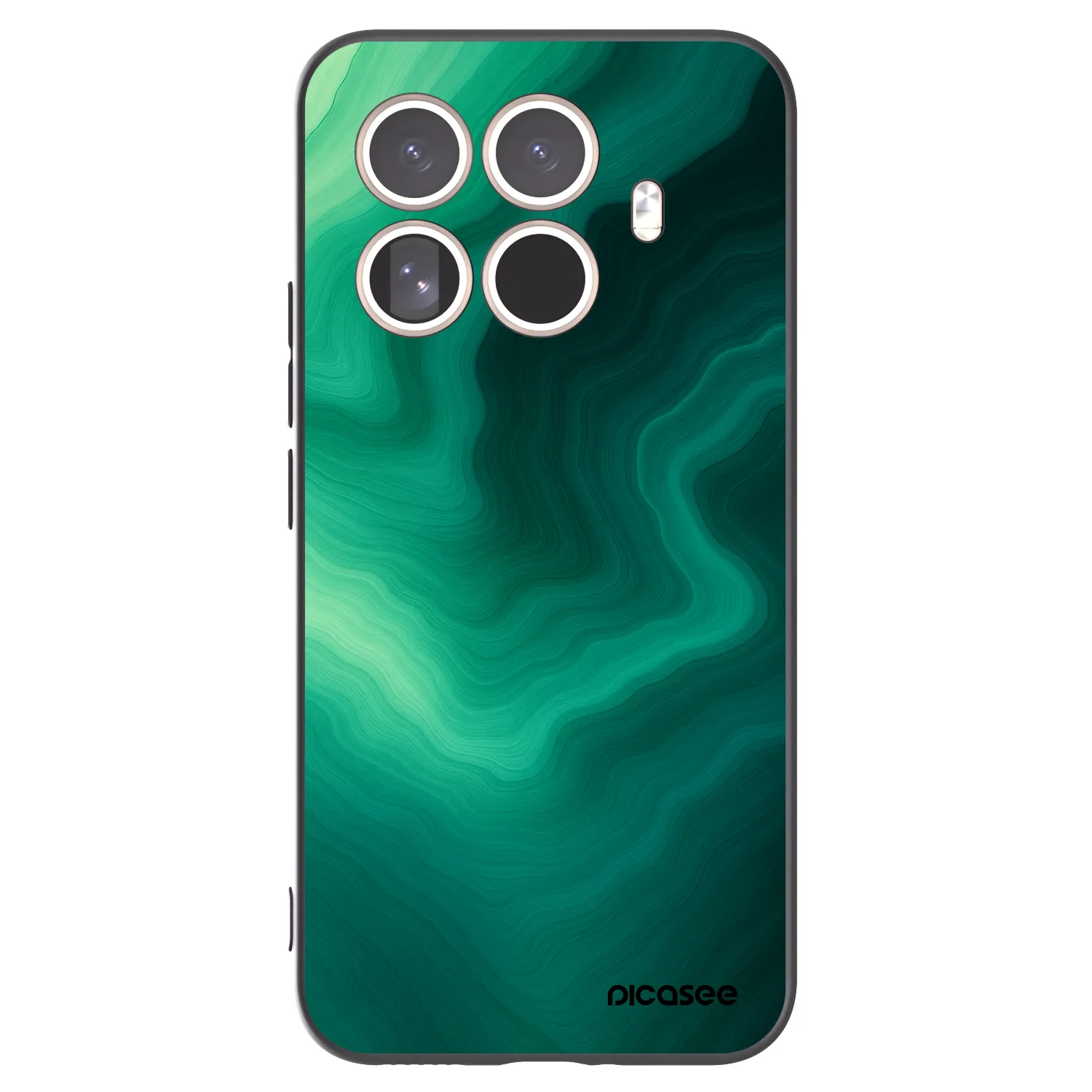 Picasee silikonowe czarne etui na Xiaomi 15T Pro - Malachite