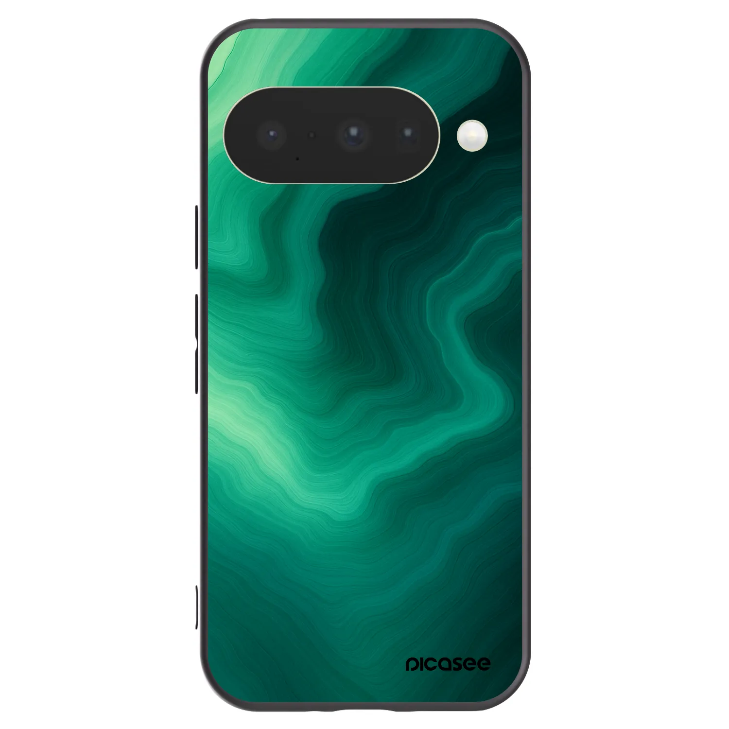 Picasee silikonowe czarne etui na Google Pixel 10 - Malachite