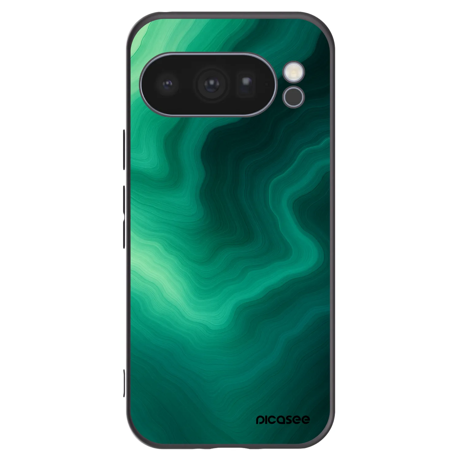 Picasee silikonowe czarne etui na Google Pixel 10 Pro - Malachite