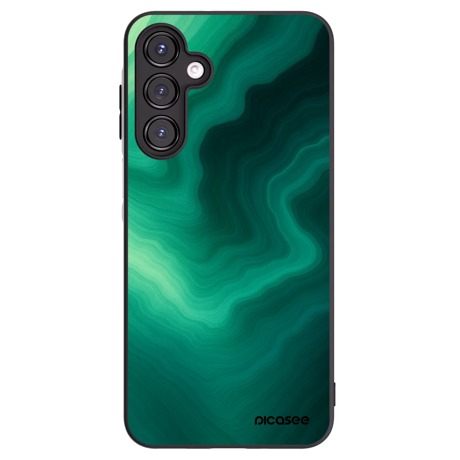 Picasee silikonowe czarne etui na Samsung Galaxy A16 4G - Malachite